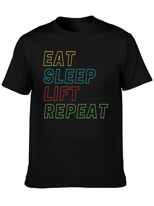 Eat Sleep Lift Repeat Graphic T-Shirt