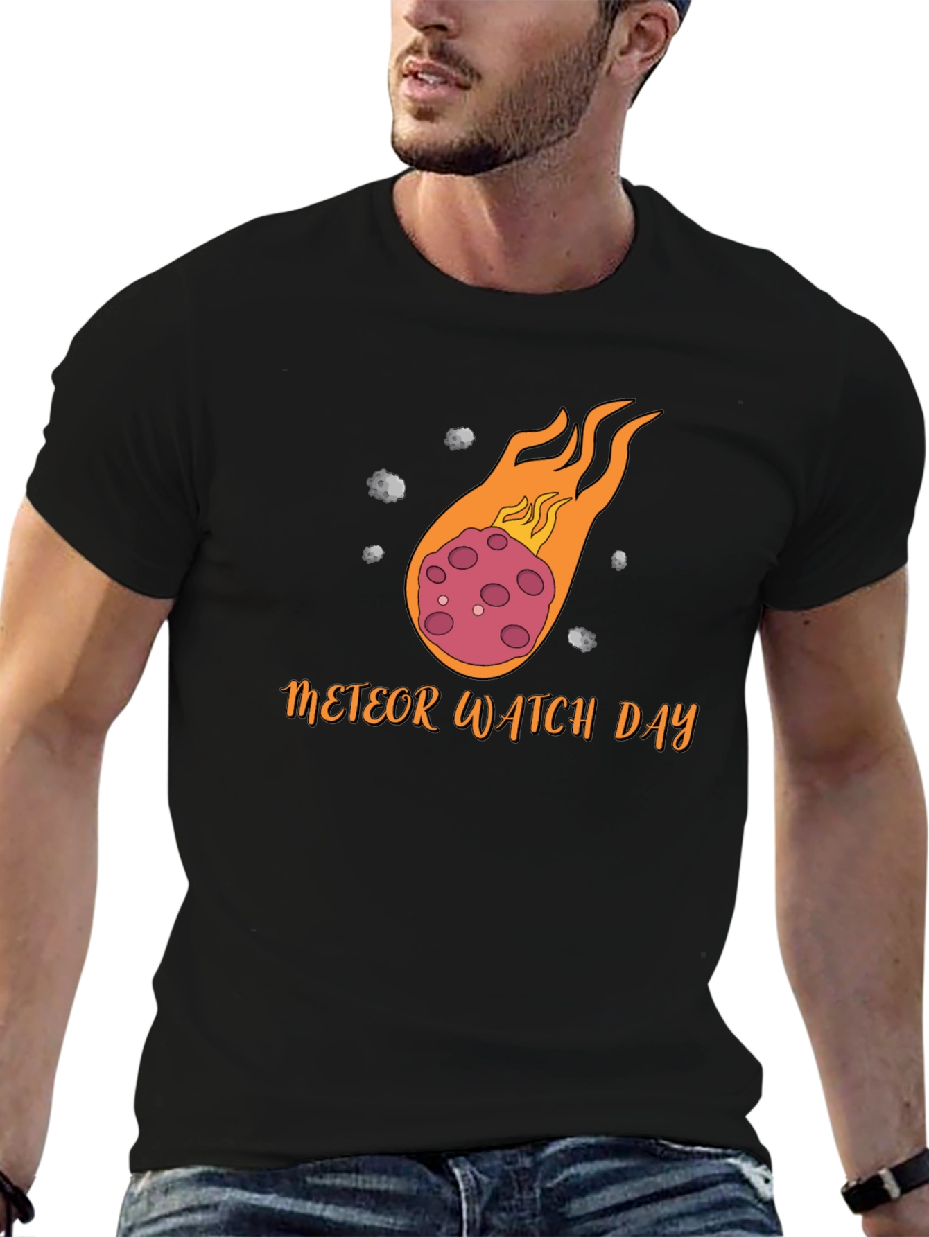 Meteor Watch Day Black T-Shirt