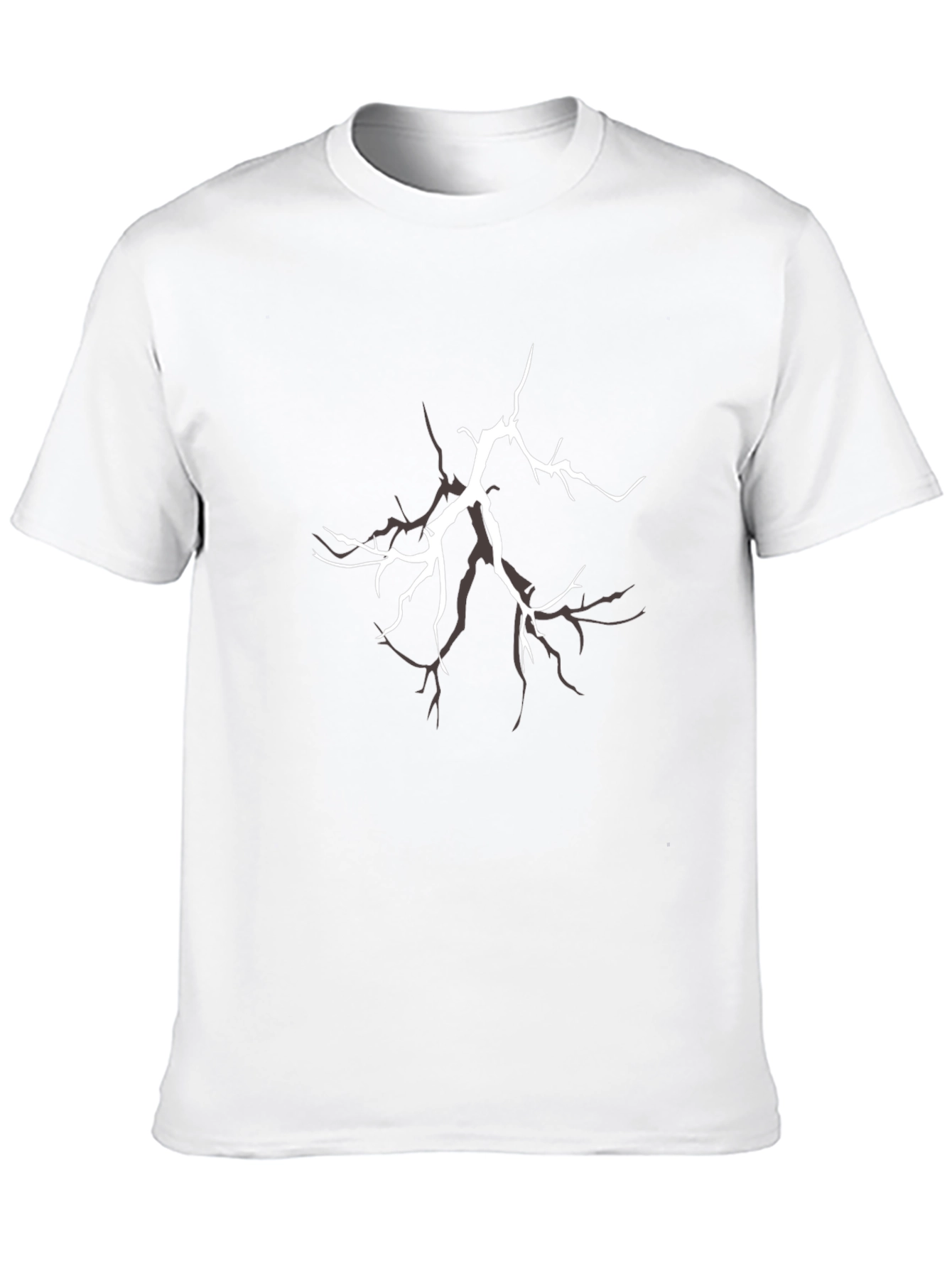 Cracked Design Black T-Shirt