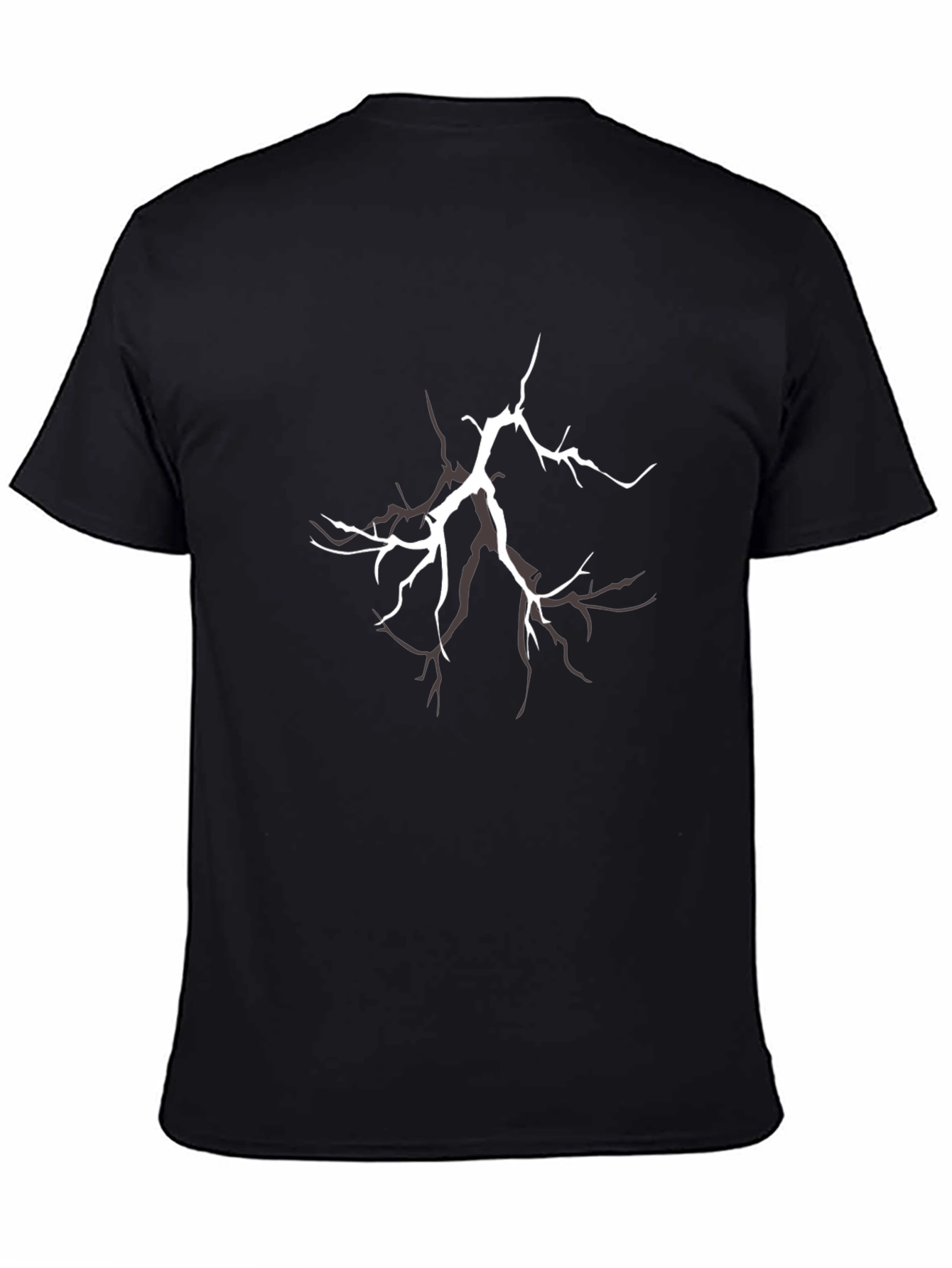 Cracked Design Black T-Shirt