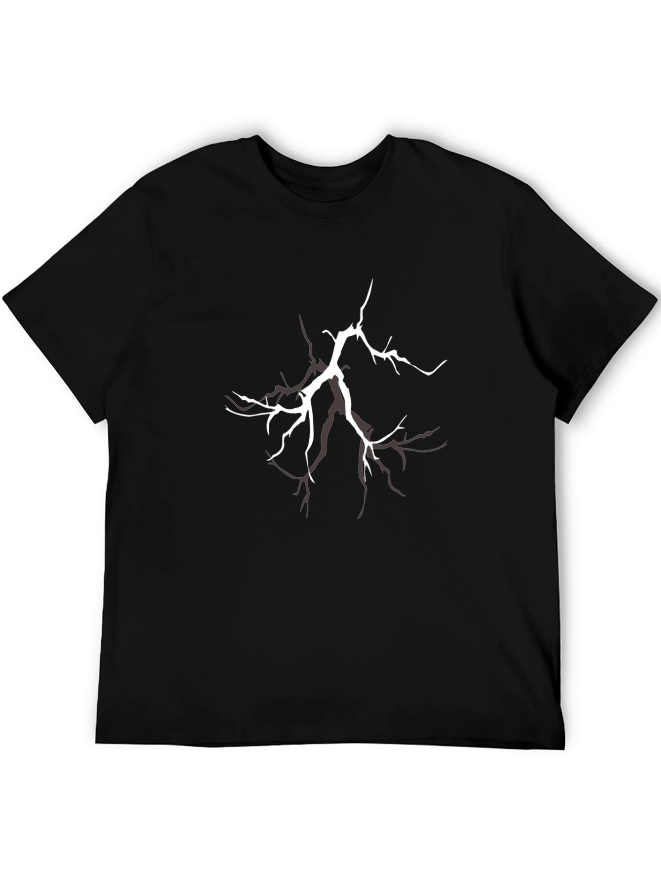 Cracked Design Black T-Shirt