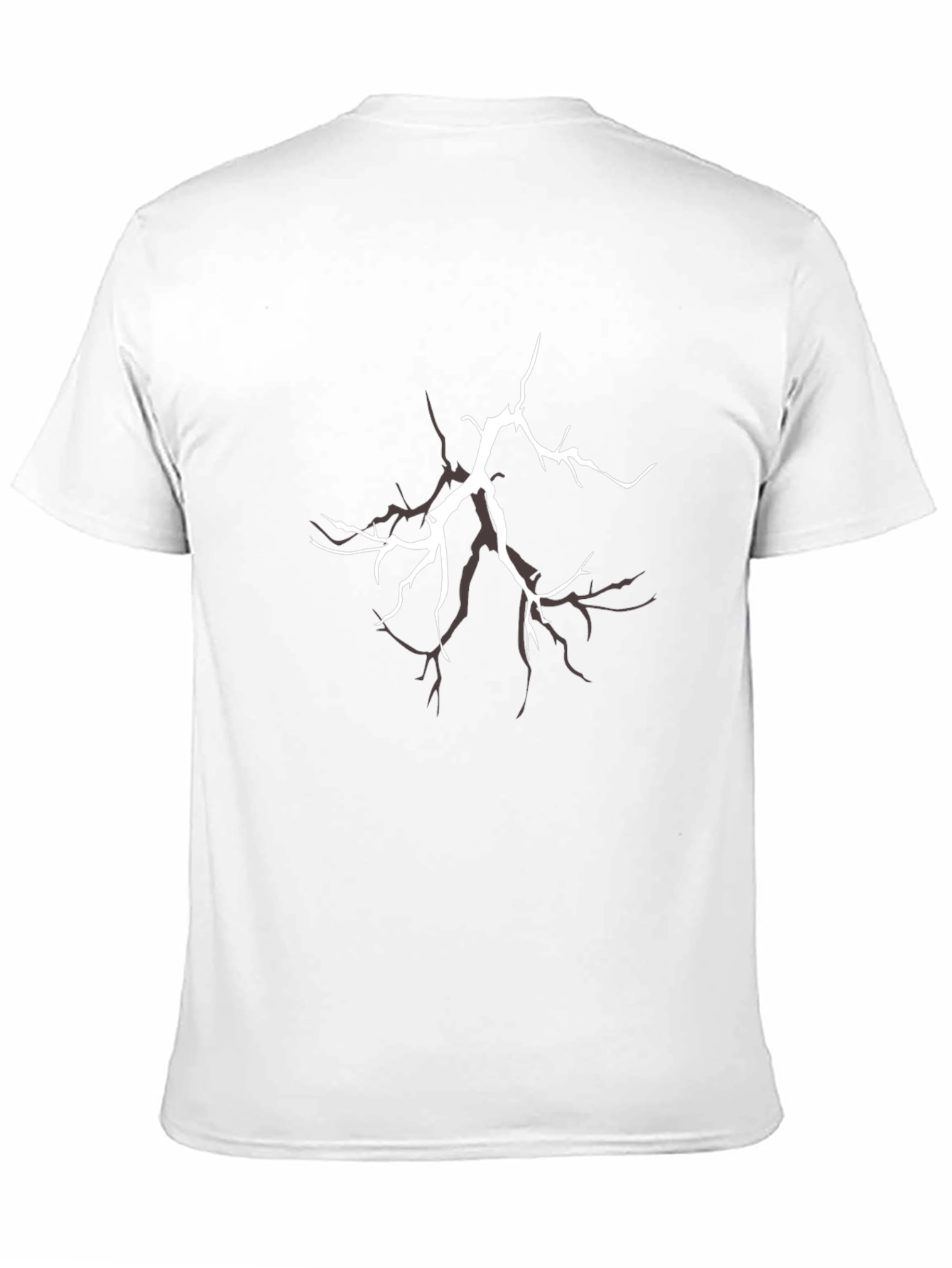 Cracked Design Black T-Shirt