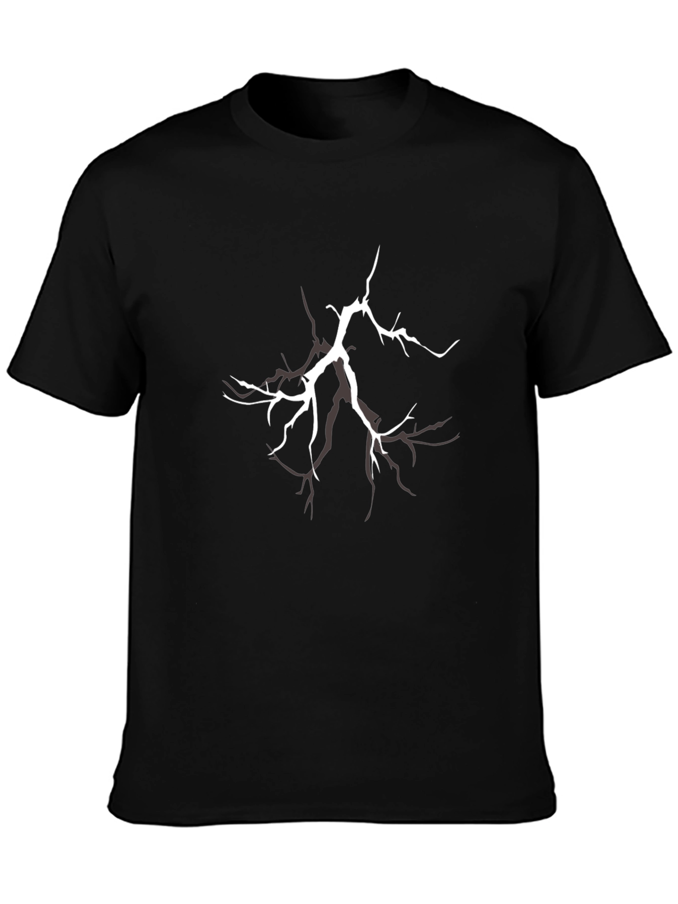 Cracked Design Black T-Shirt