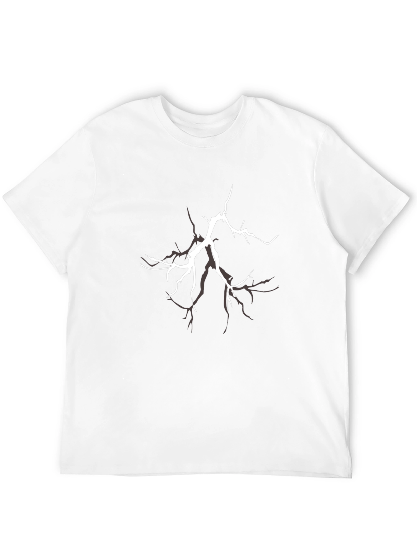 Cracked Design Black T-Shirt