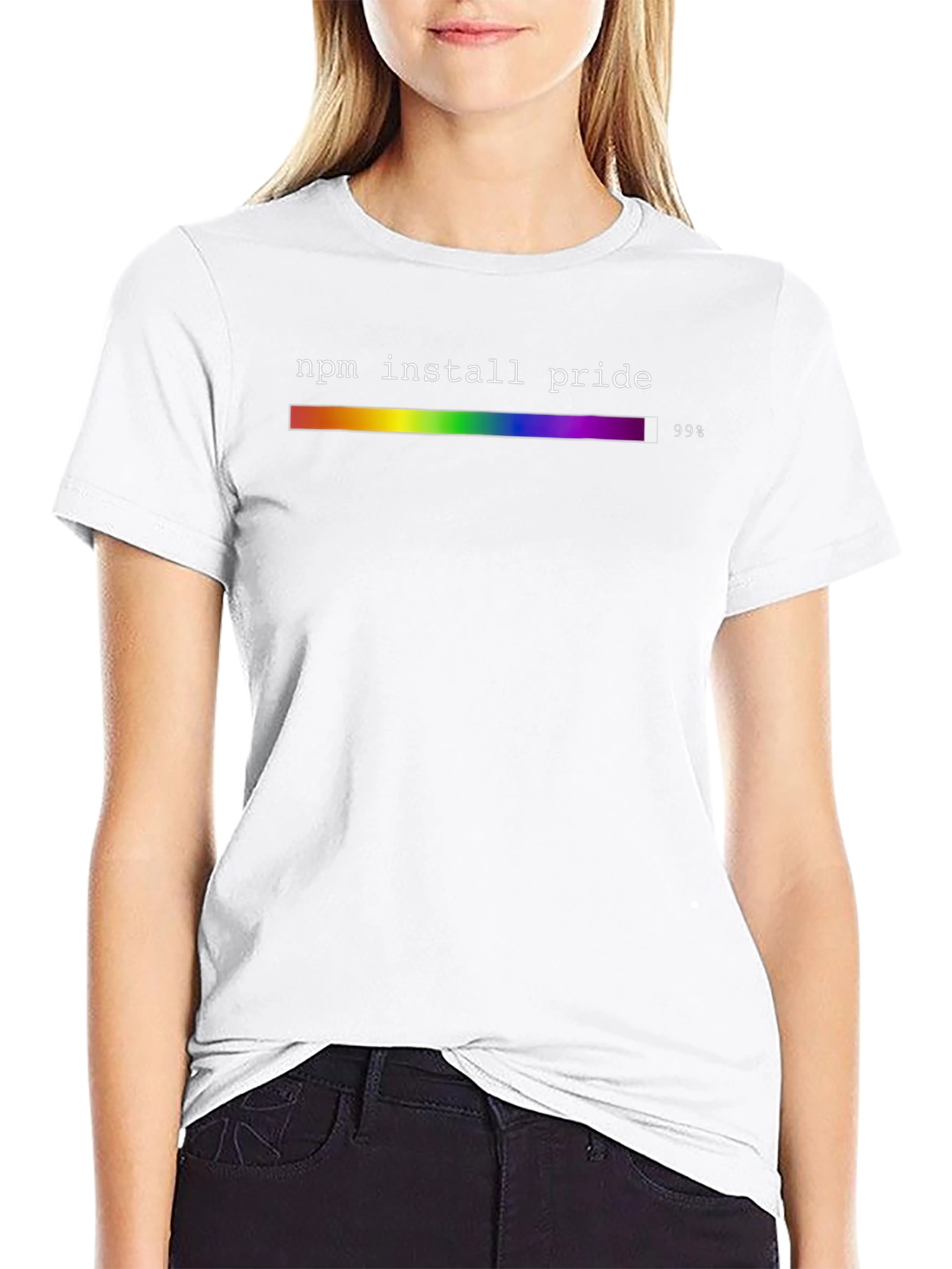 NPM Install Pride Rainbow Graphic T-Shirt