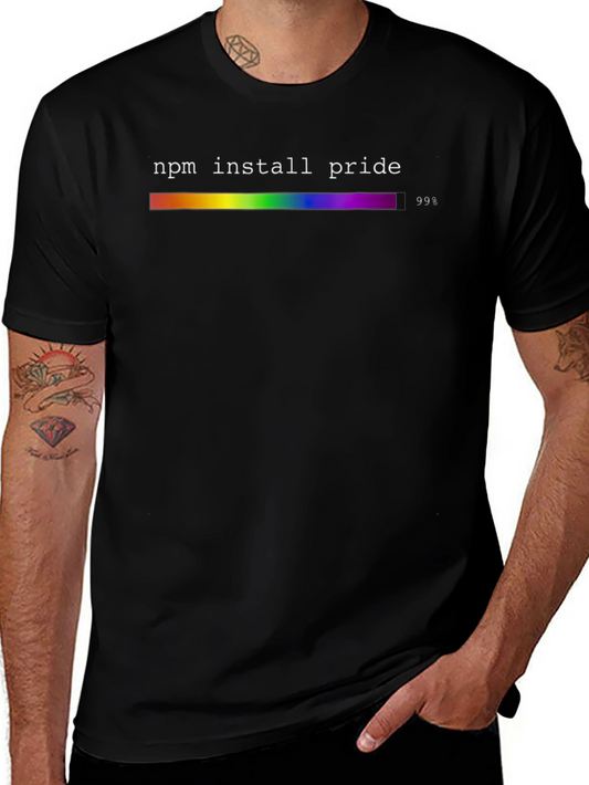NPM Install Pride Rainbow Graphic T-Shirt
