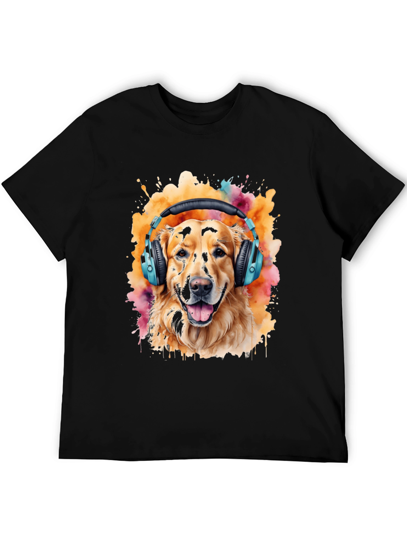 Cool Dog Headphones Graphic Tee