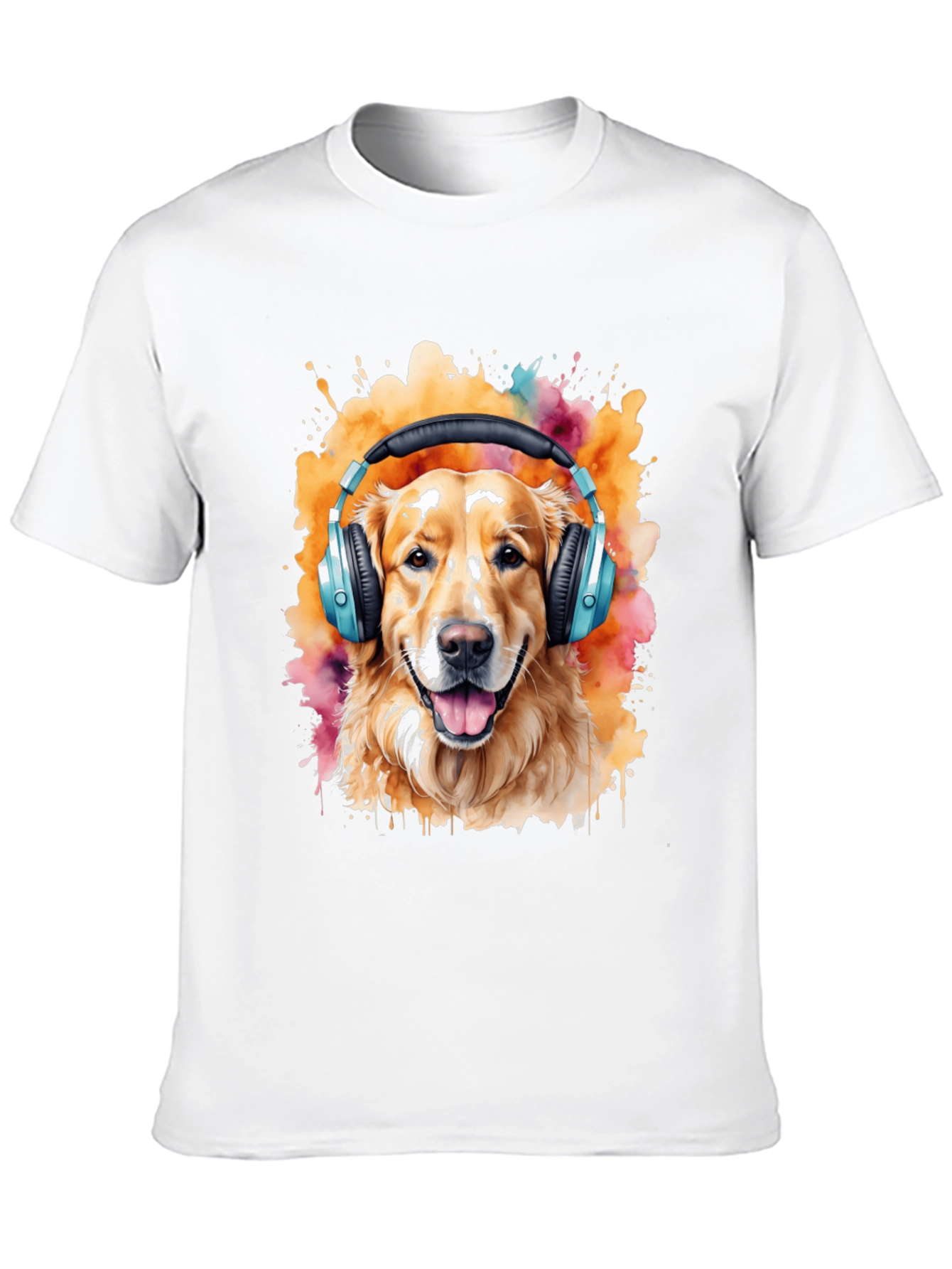 Cool Dog Headphones Graphic Tee