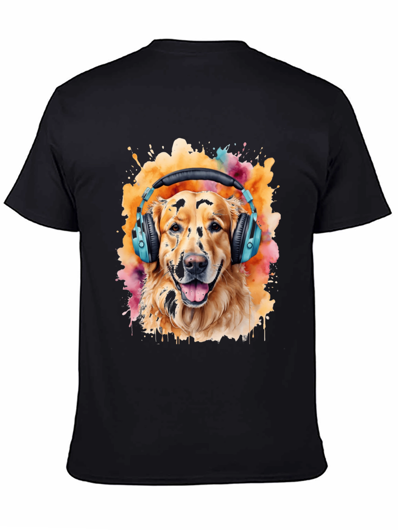 Cool Dog Headphones Graphic Tee