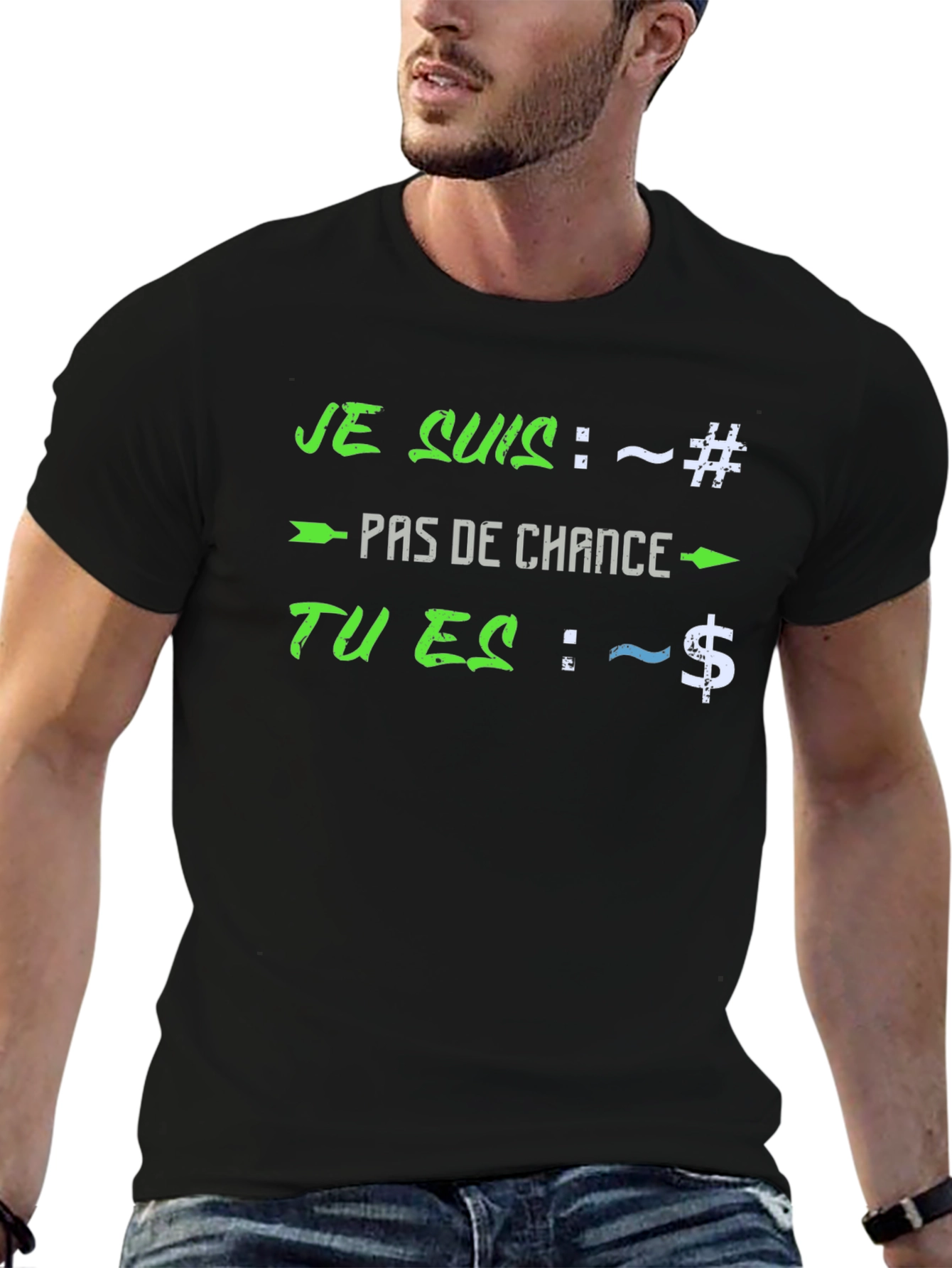 Humorous Slogan T-Shirt - Black