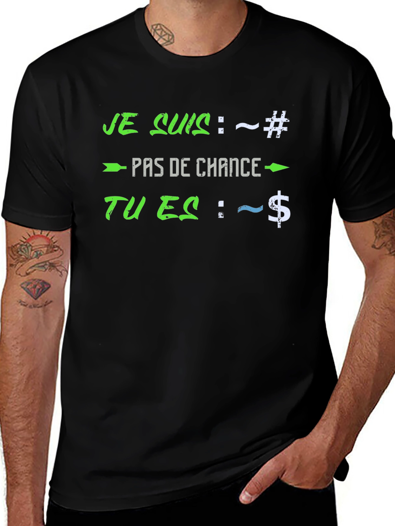 Humorous Slogan T-Shirt - Black