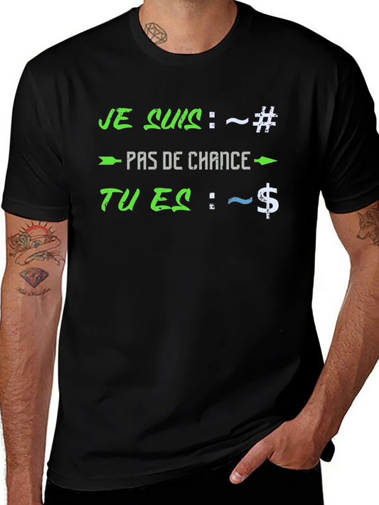 Humorous Slogan T-Shirt - Black