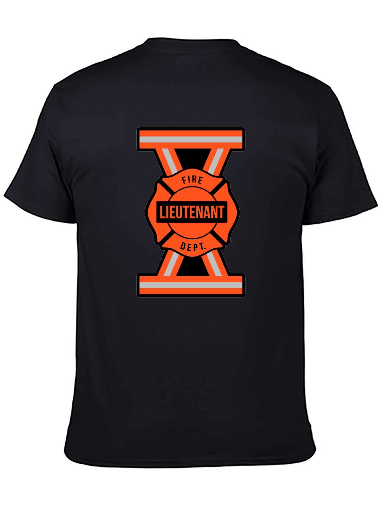 Fire Lieutenant T-Shirt - Bold Maltese Cross Design
