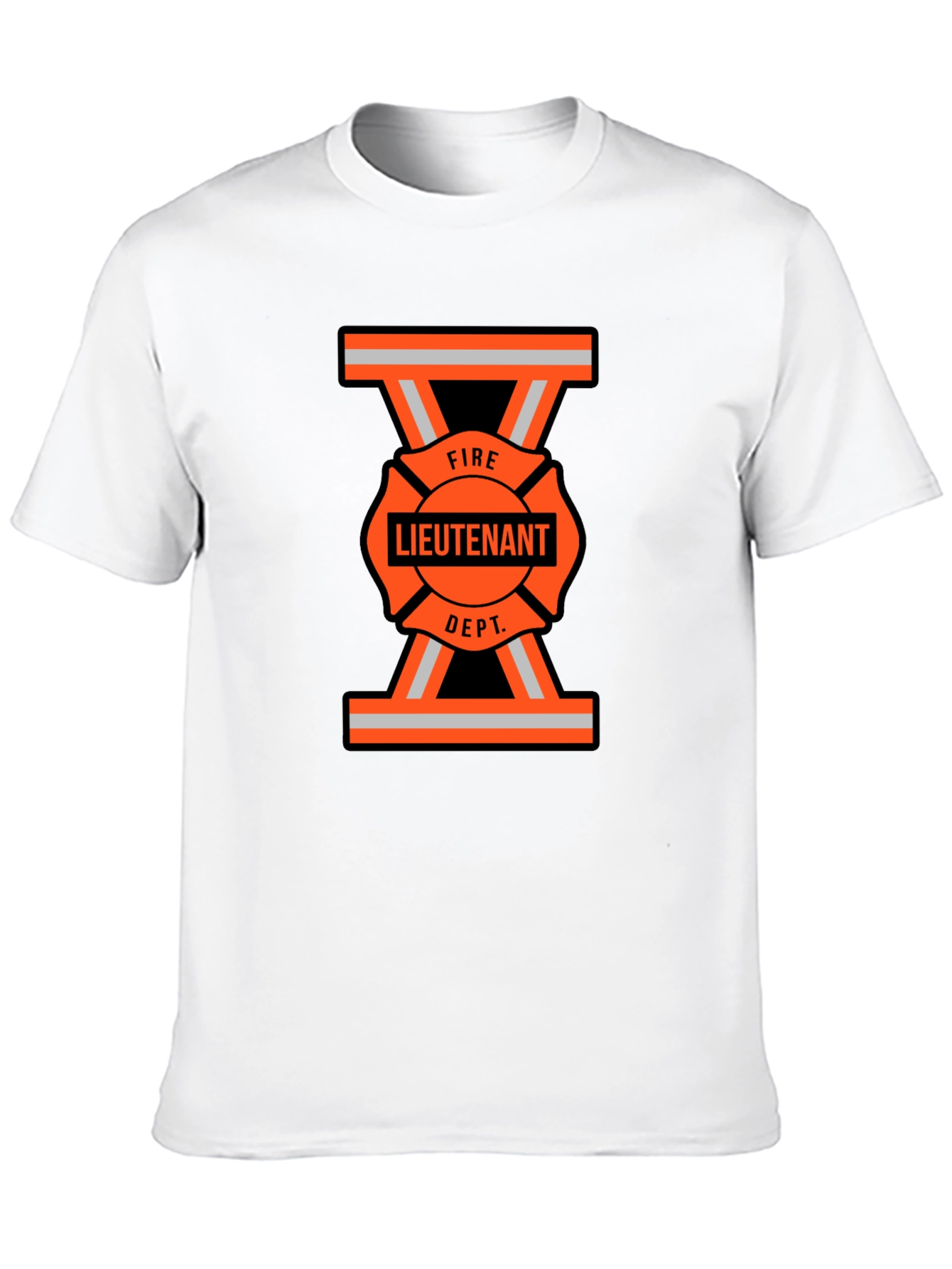 Fire Lieutenant T-Shirt - Bold Maltese Cross Design