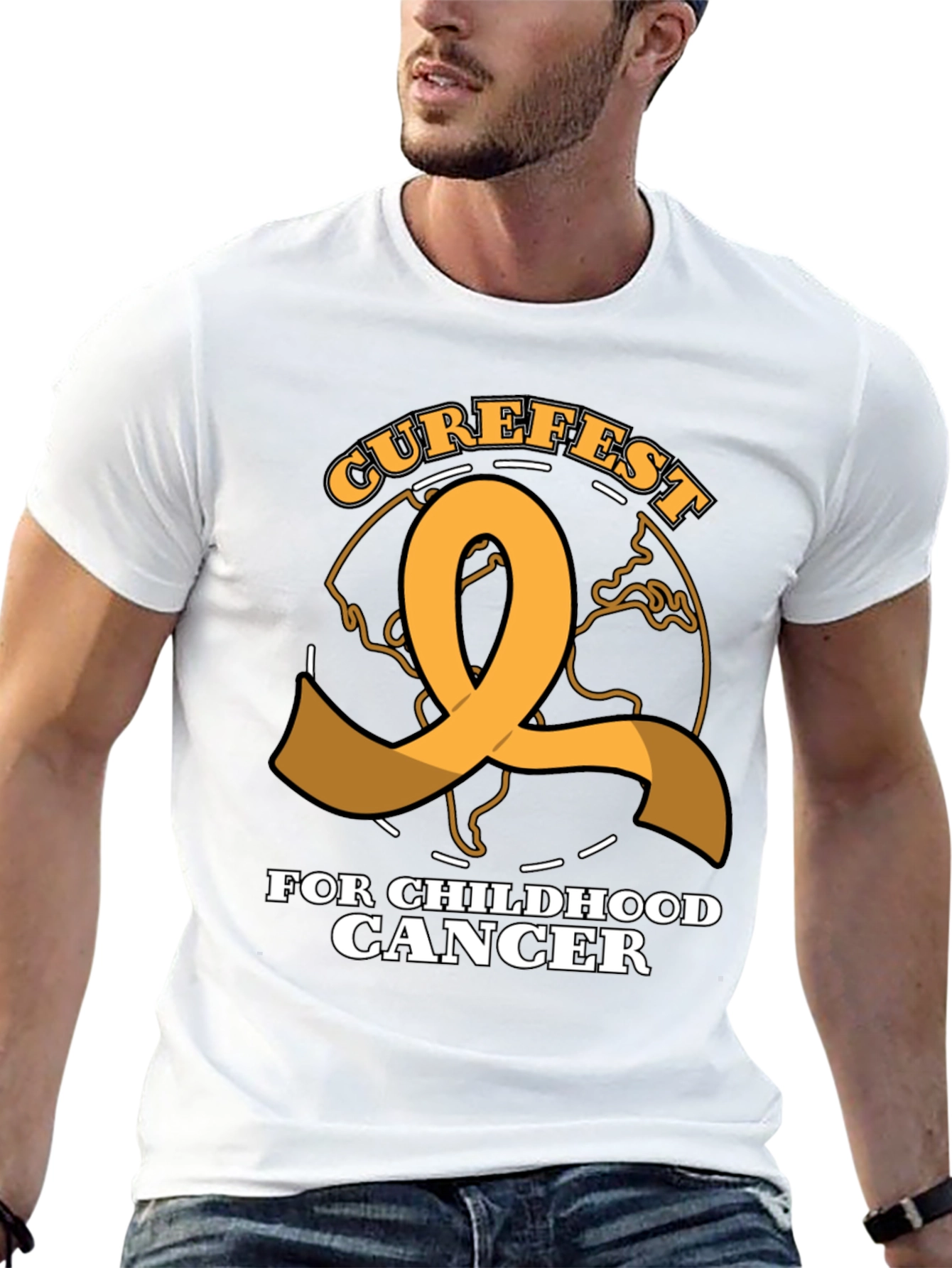 Curefest Childhood Cancer Awareness Ribbon T-Shirt