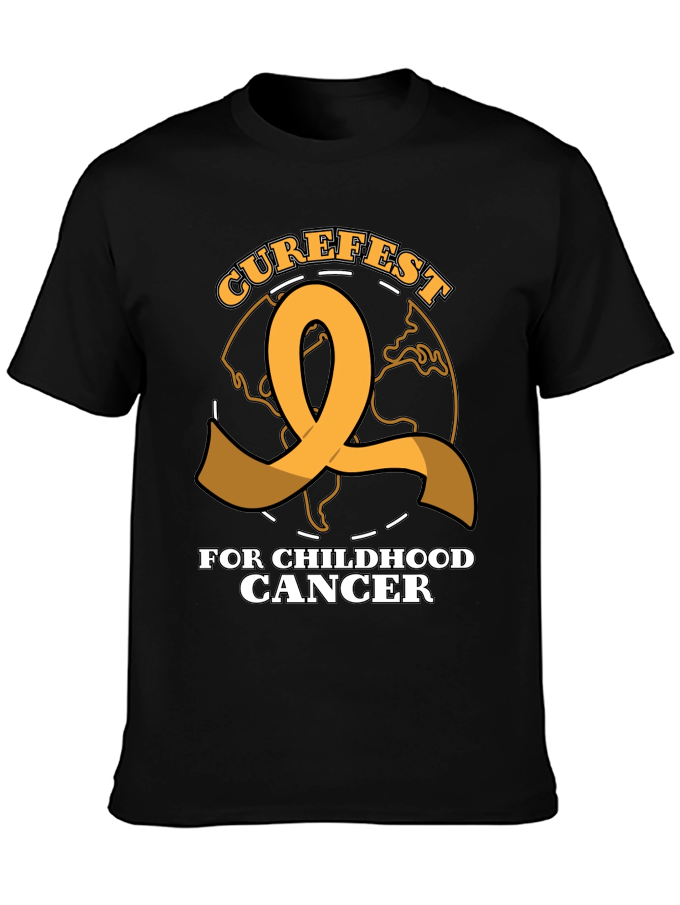 Curefest Childhood Cancer Awareness Ribbon T-Shirt