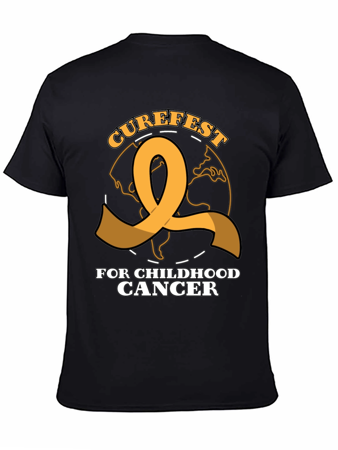 Curefest Childhood Cancer Awareness Ribbon T-Shirt
