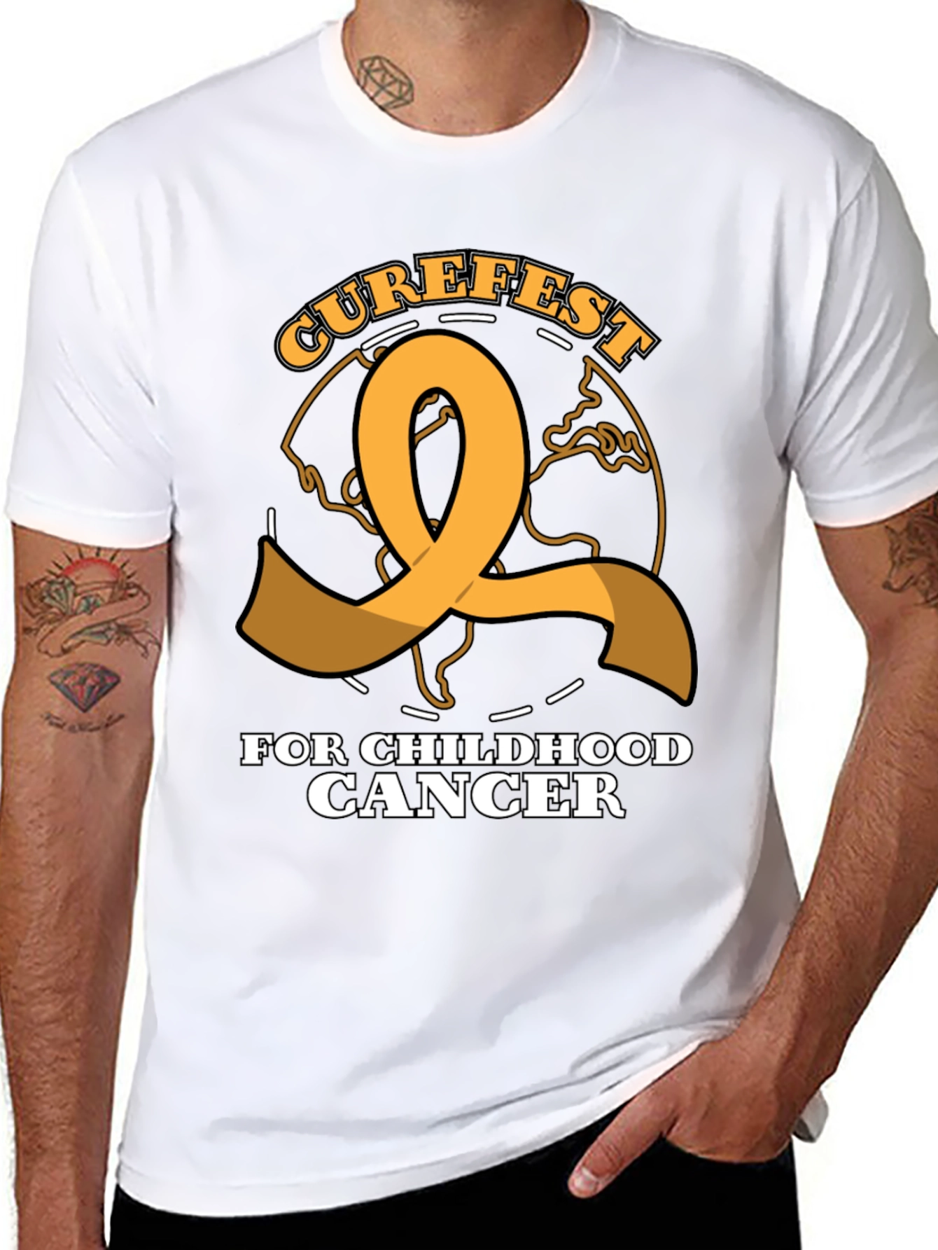 Curefest Childhood Cancer Awareness Ribbon T-Shirt