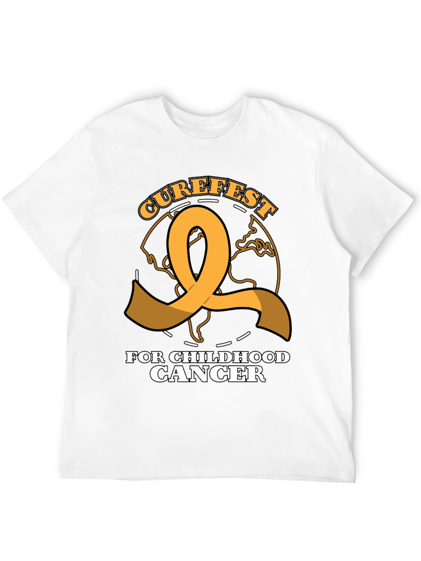 Curefest Childhood Cancer Awareness Ribbon T-Shirt