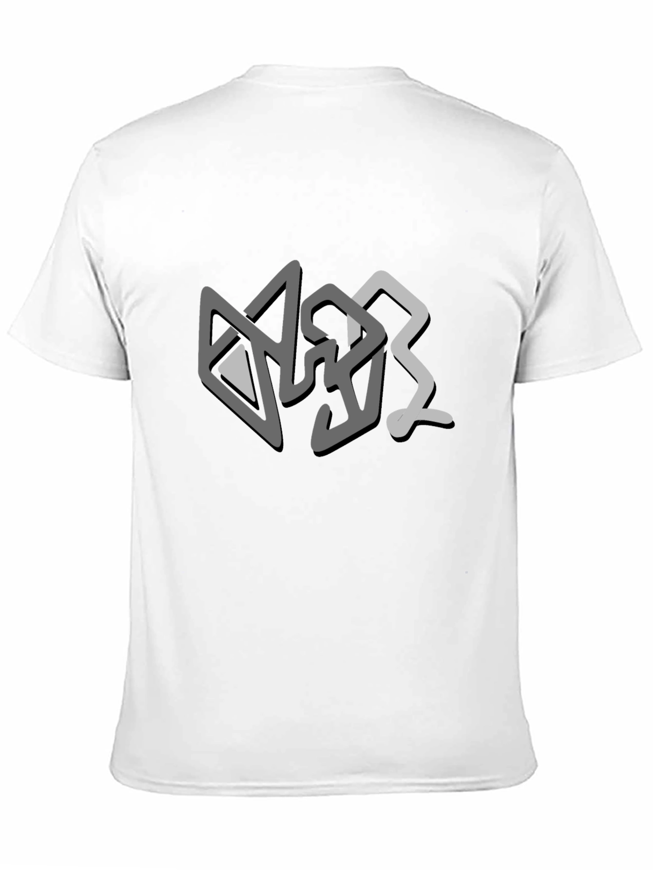 Abstract Graphic Print Mens T-Shirt - Casual Black Tee