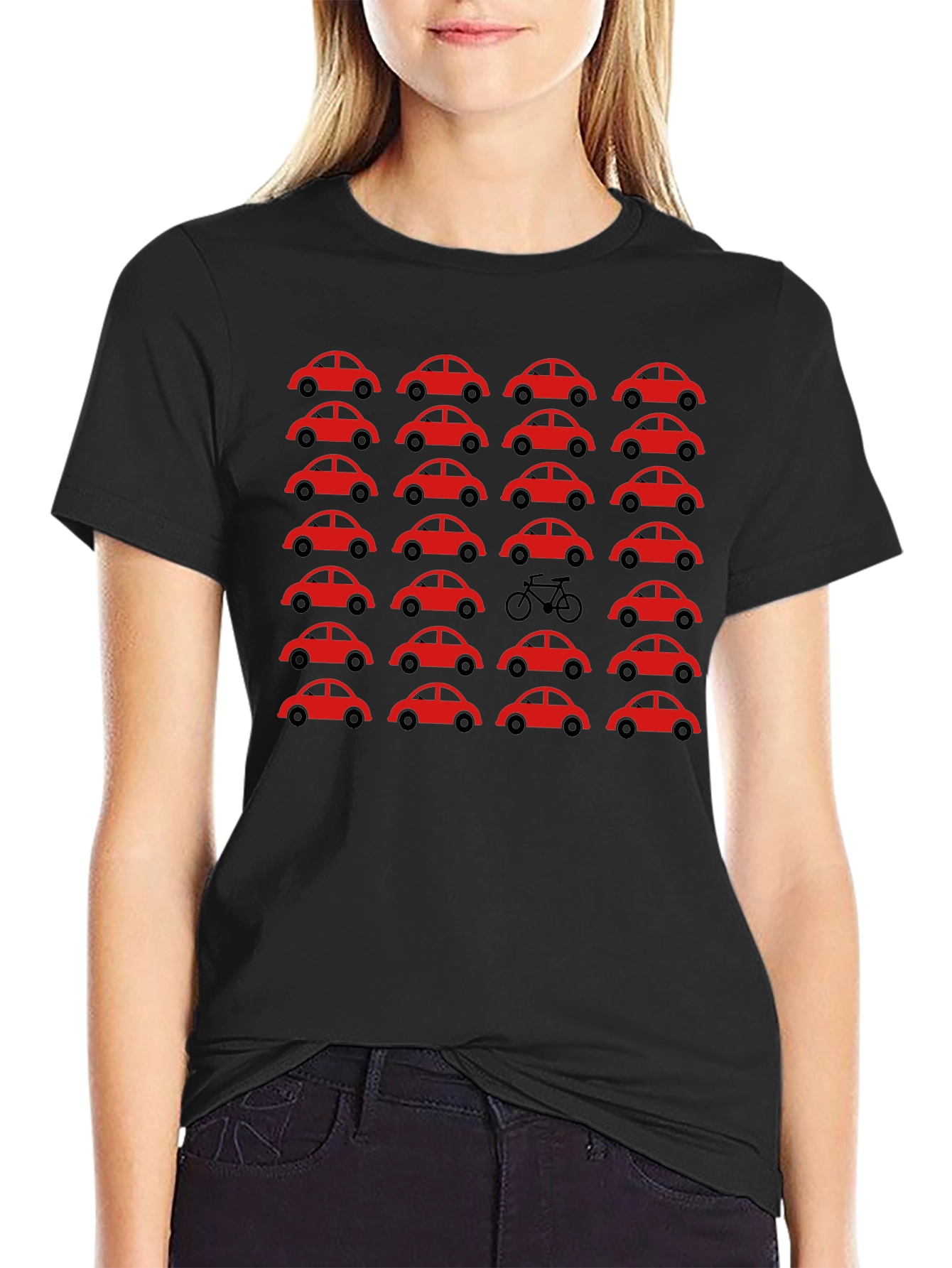Car and Bike T-Shirt - Black