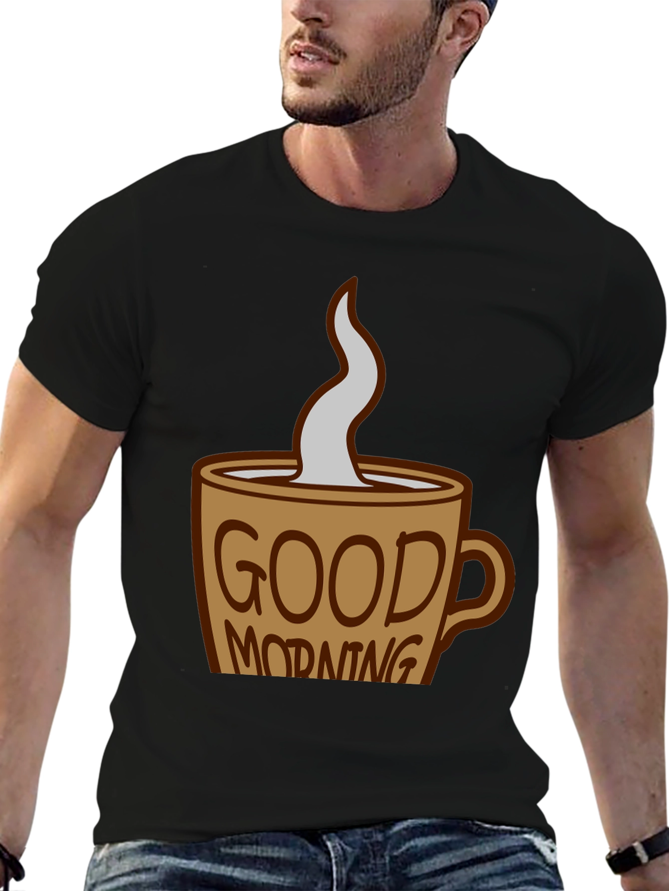 Good Morning Coffee Cup Graphic T-Shirt - Unisex