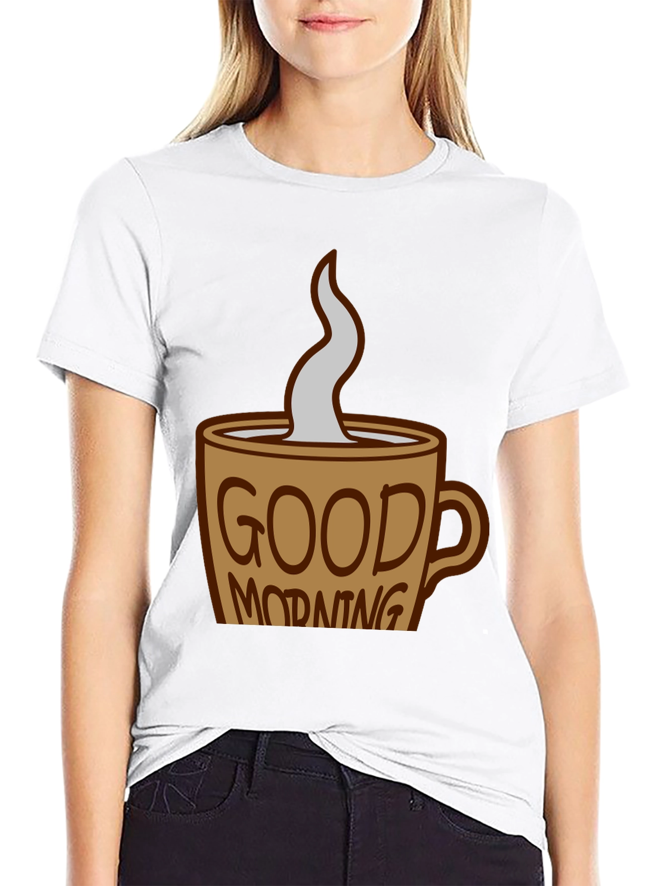 Good Morning Coffee Cup Graphic T-Shirt - Unisex