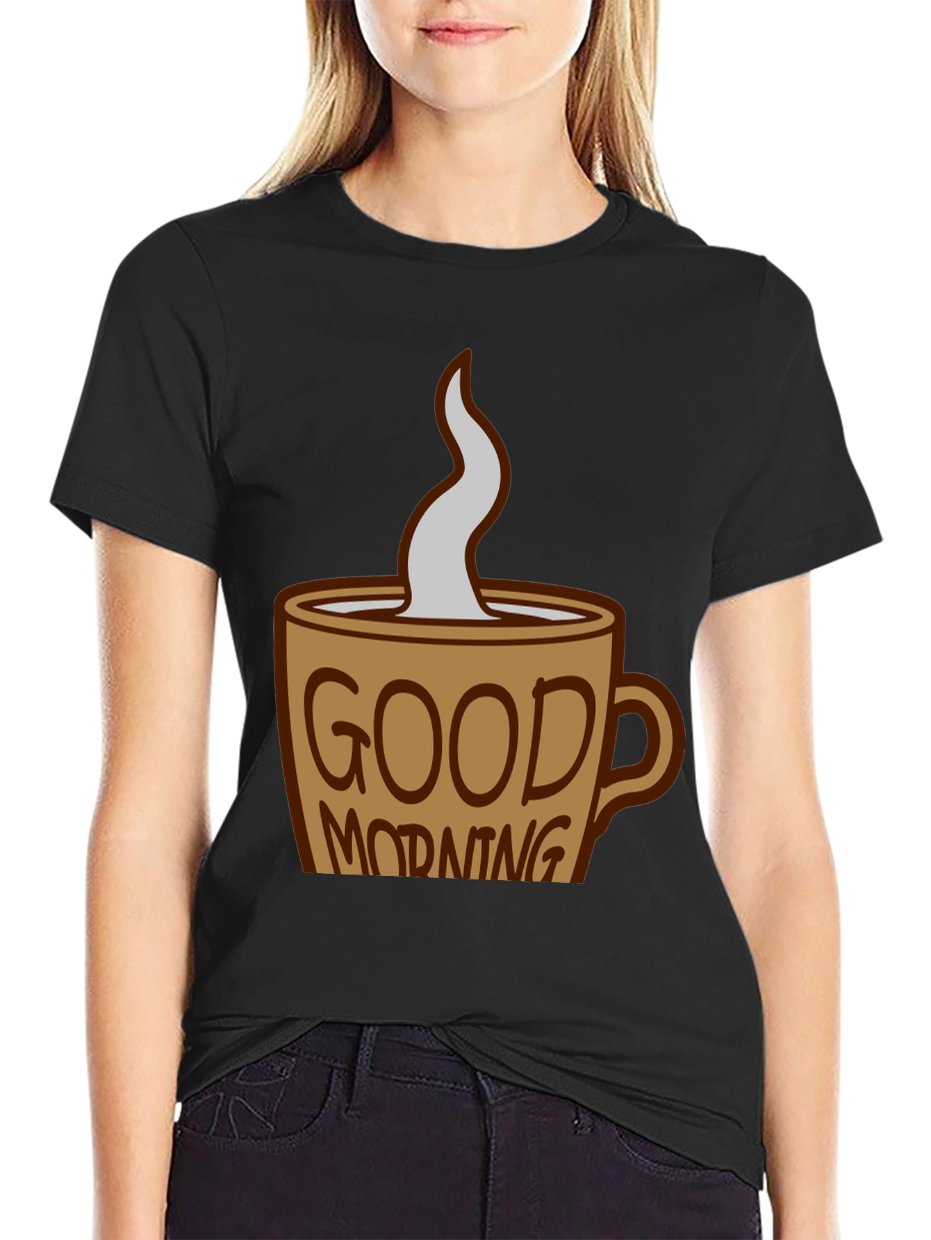 Good Morning Coffee Cup Graphic T-Shirt - Unisex