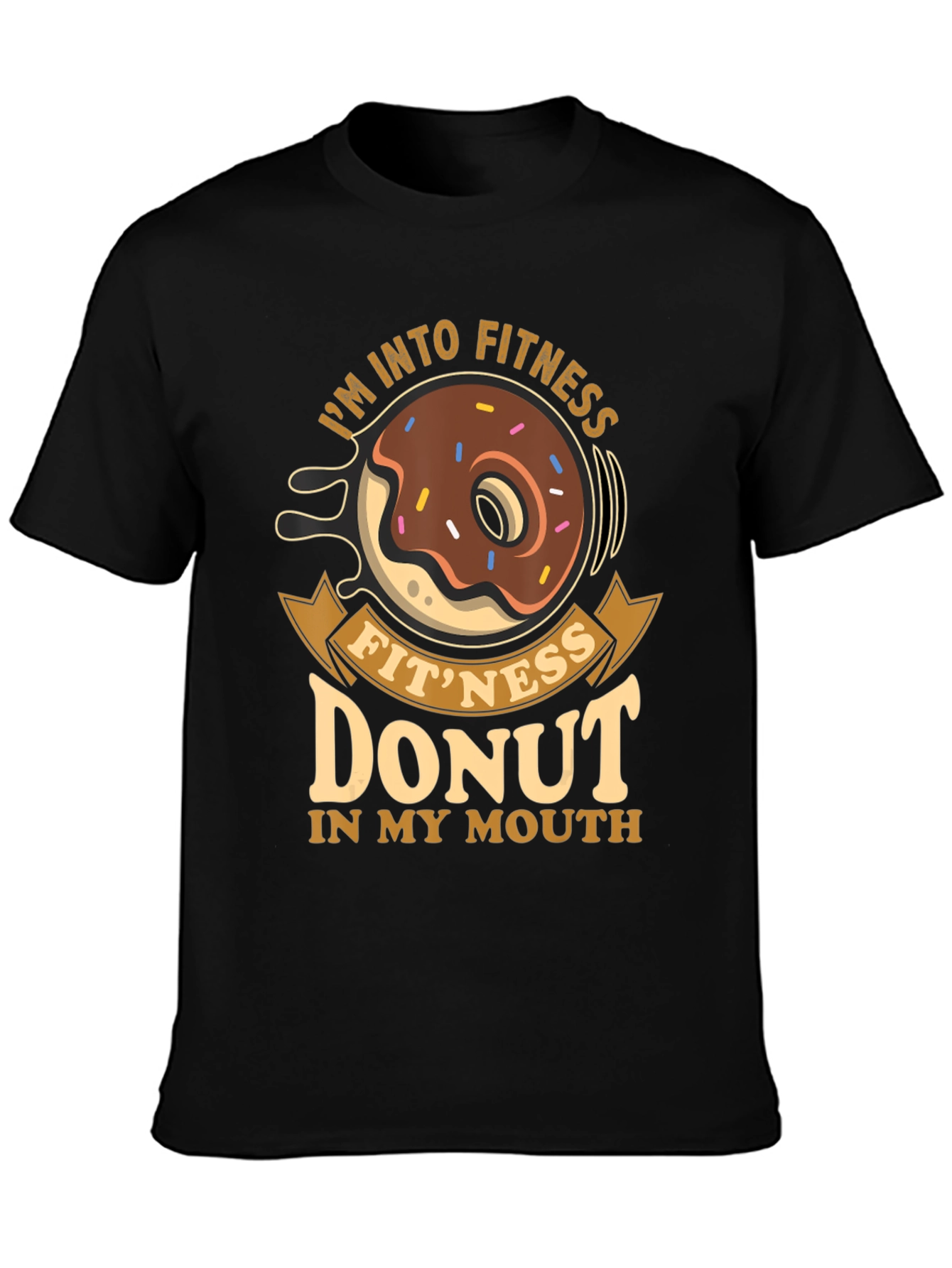Fitness Donut T-Shirt - Funny Gym Workout Tee