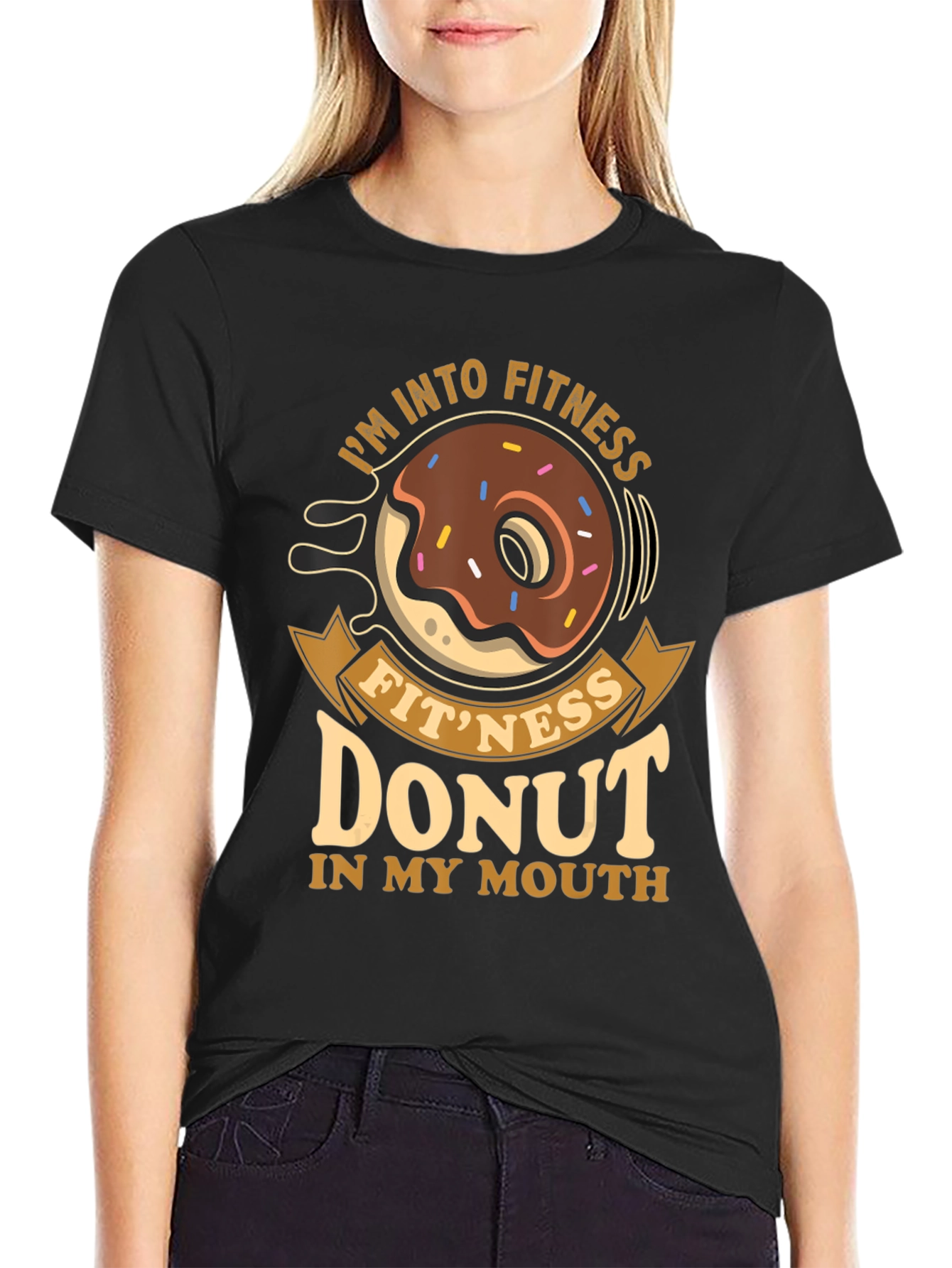 Fitness Donut T-Shirt - Funny Gym Workout Tee