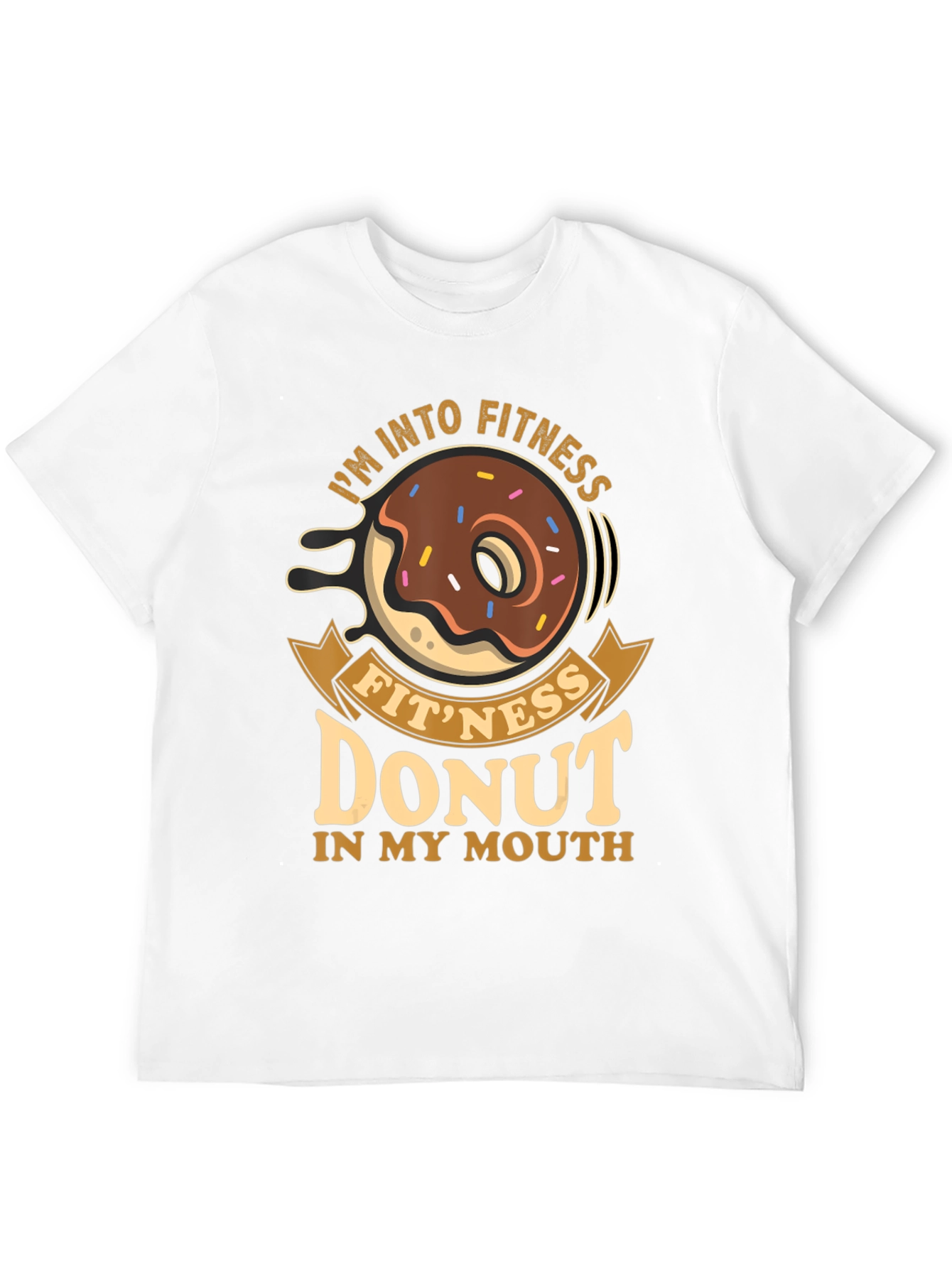 Fitness Donut T-Shirt - Funny Gym Workout Tee
