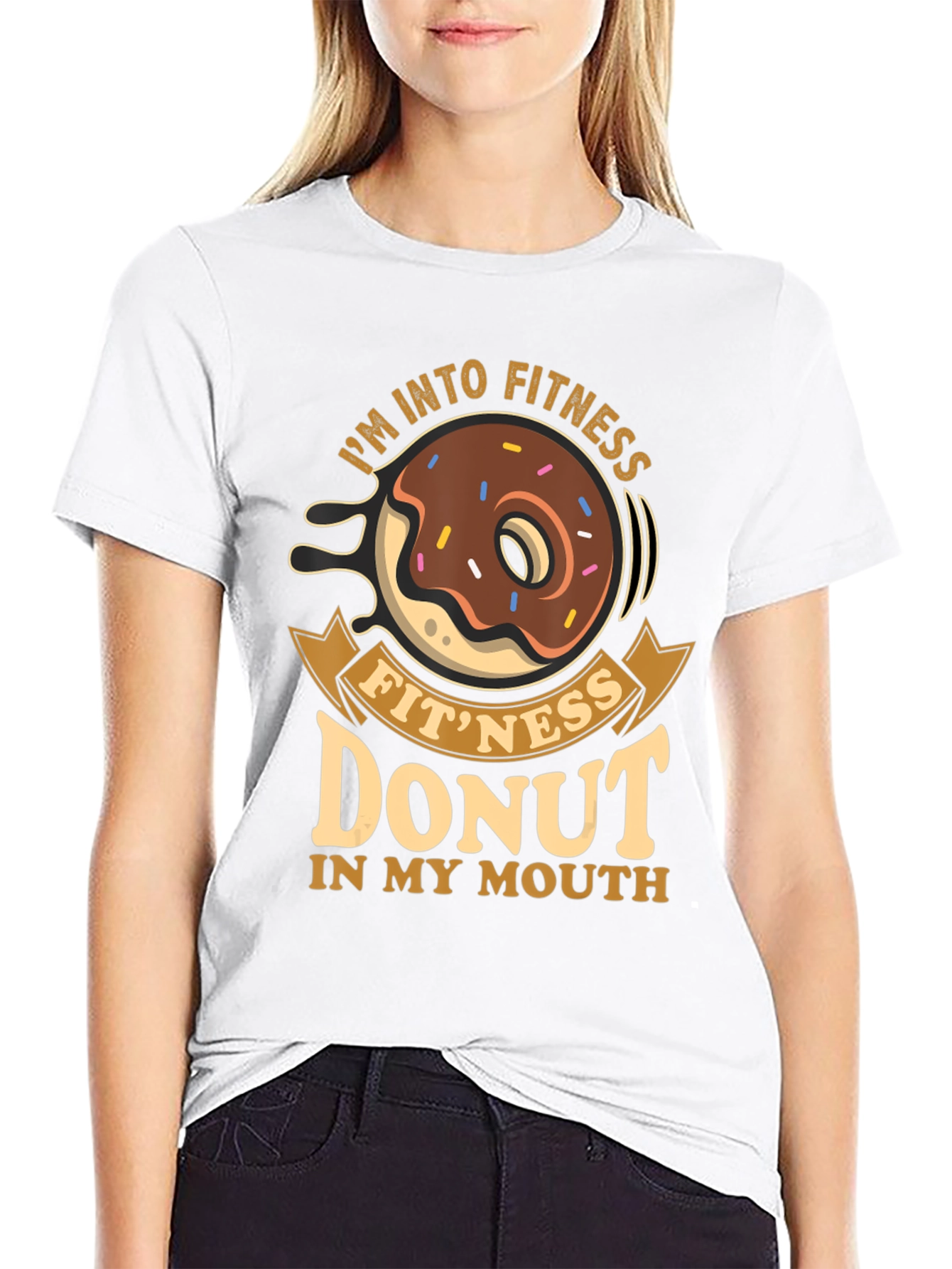 Fitness Donut T-Shirt - Funny Gym Workout Tee