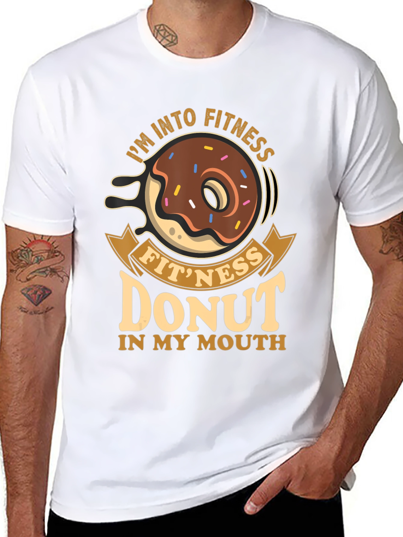 Fitness Donut T-Shirt - Funny Gym Workout Tee