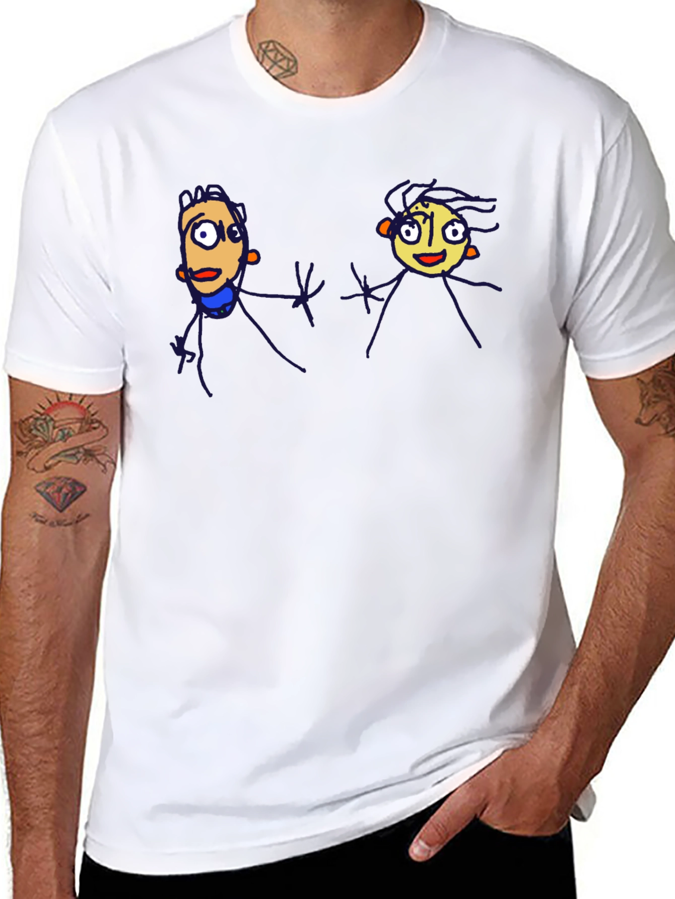 Funky Cartoon Tee - Black