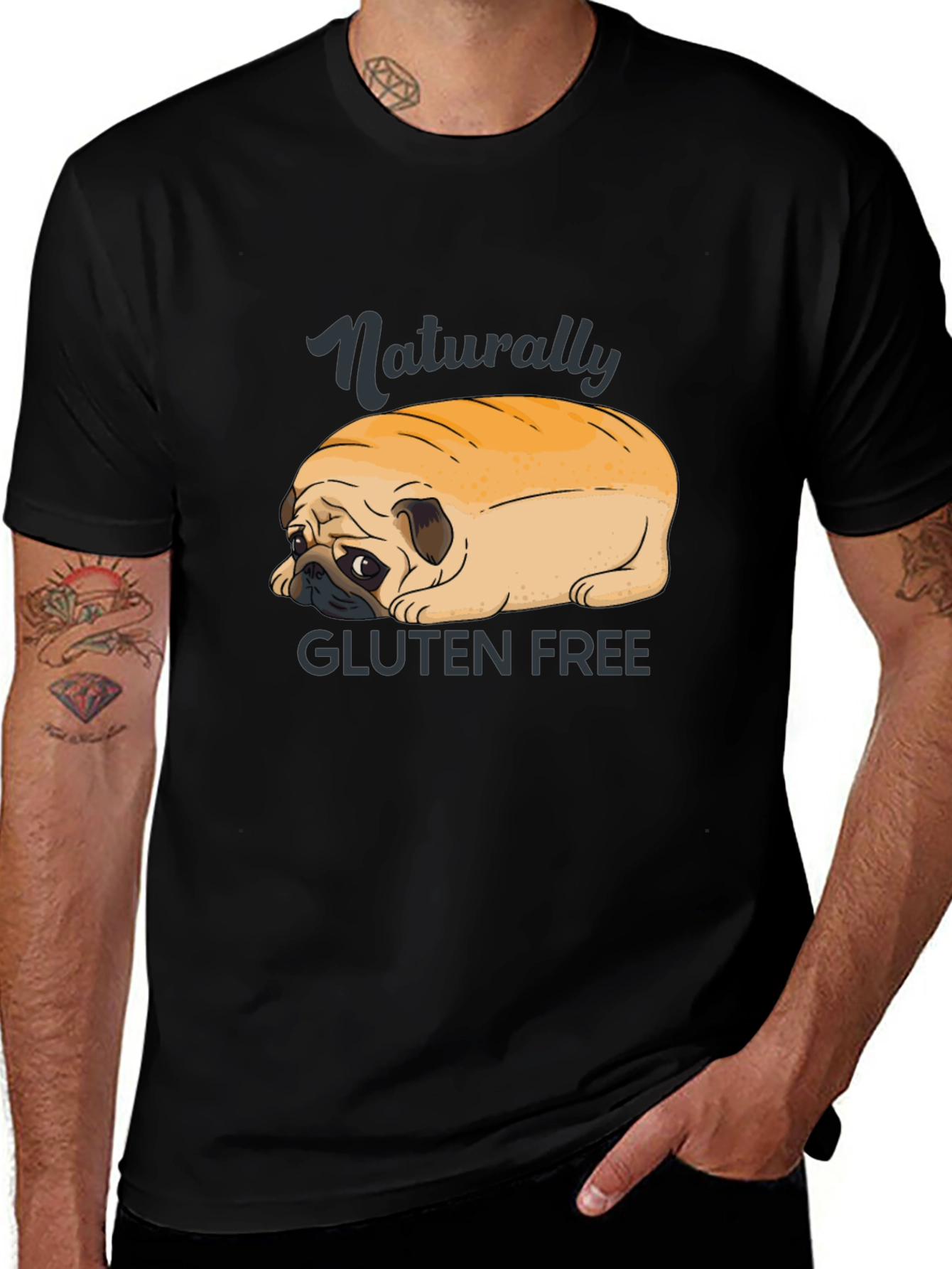 Gluten-Free Pug Loaf Tee - Funny Dog Lover Shirt