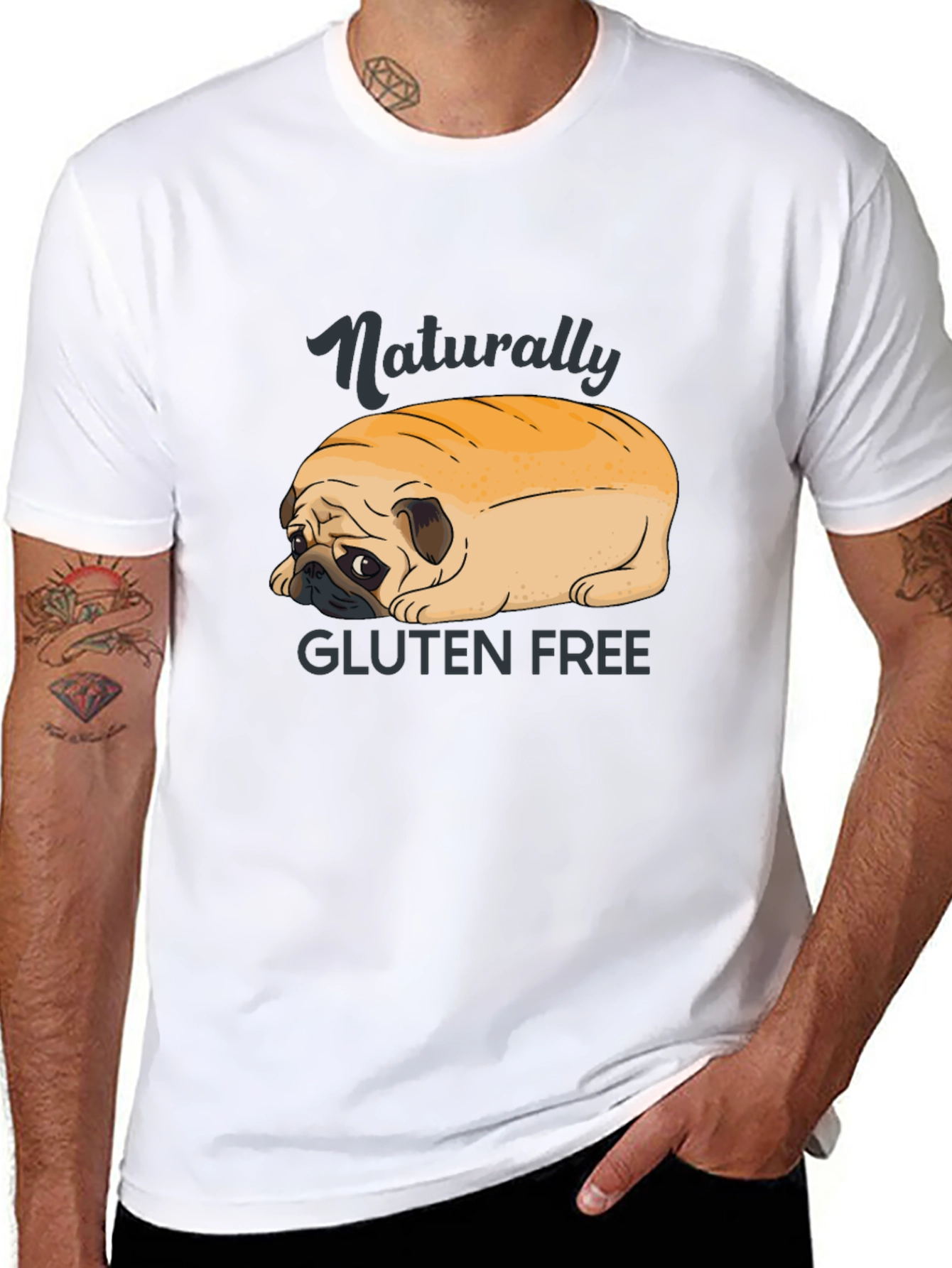 Gluten-Free Pug Loaf Tee - Funny Dog Lover Shirt
