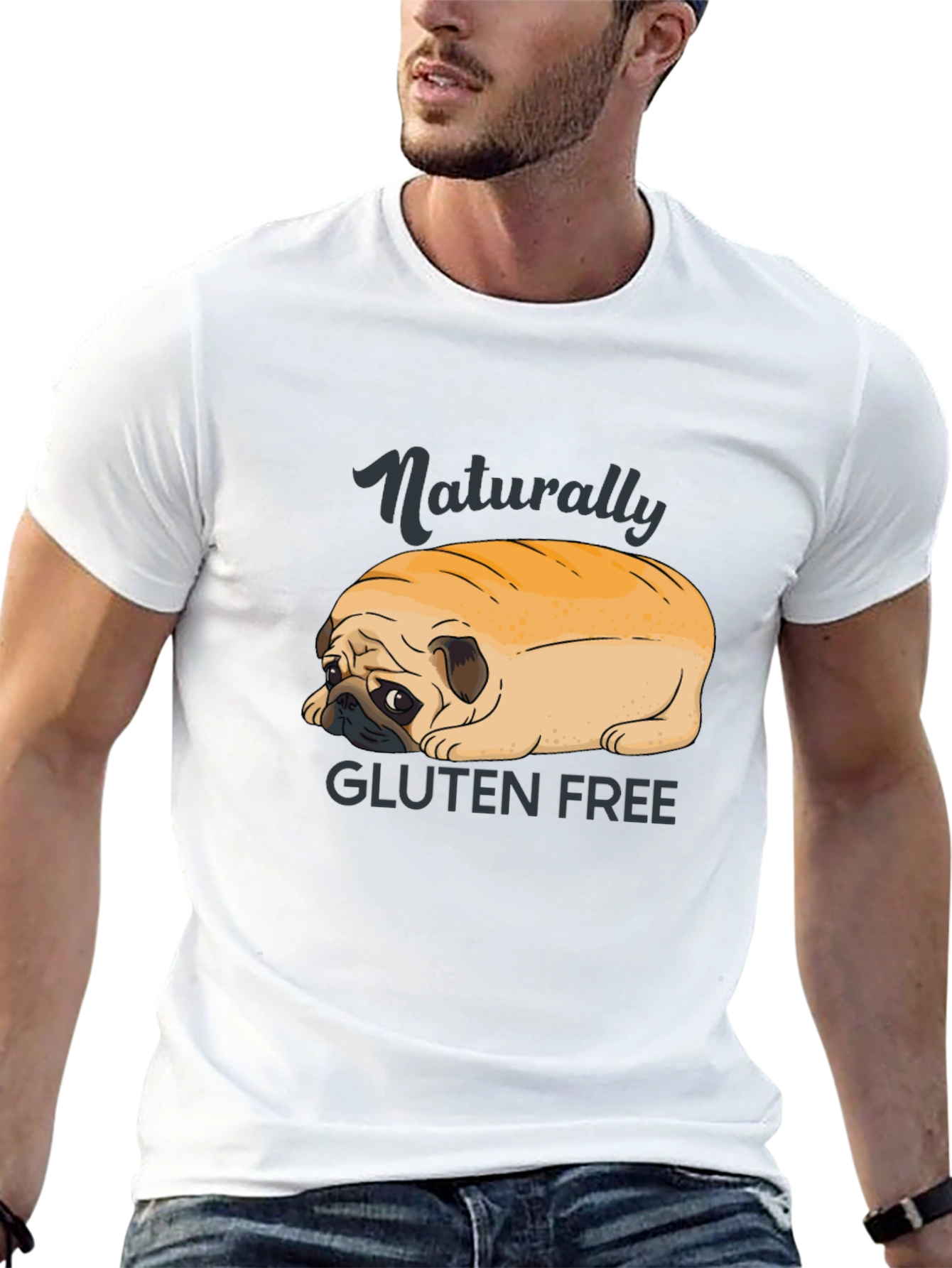 Gluten-Free Pug Loaf Tee - Funny Dog Lover Shirt