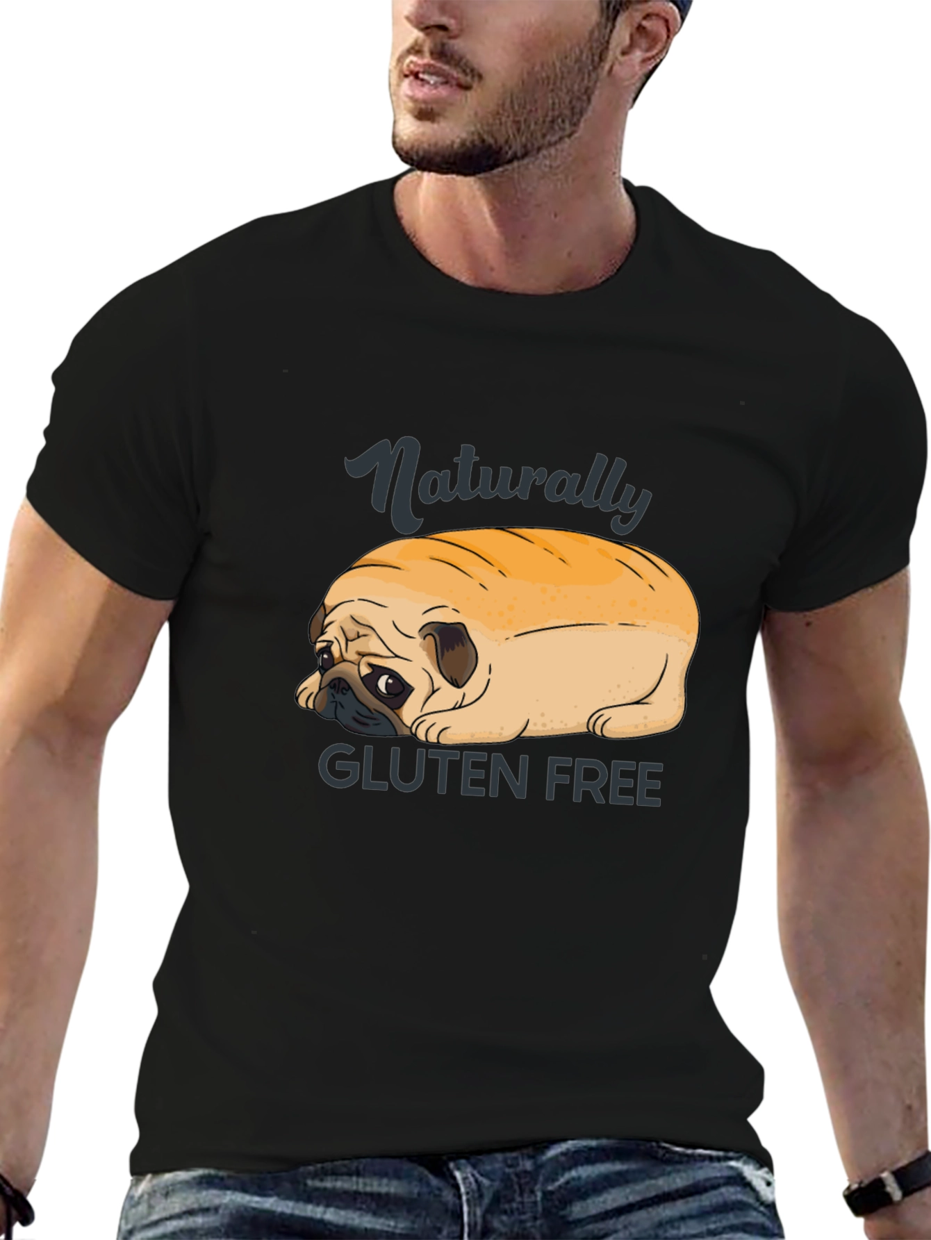 Gluten-Free Pug Loaf Tee - Funny Dog Lover Shirt