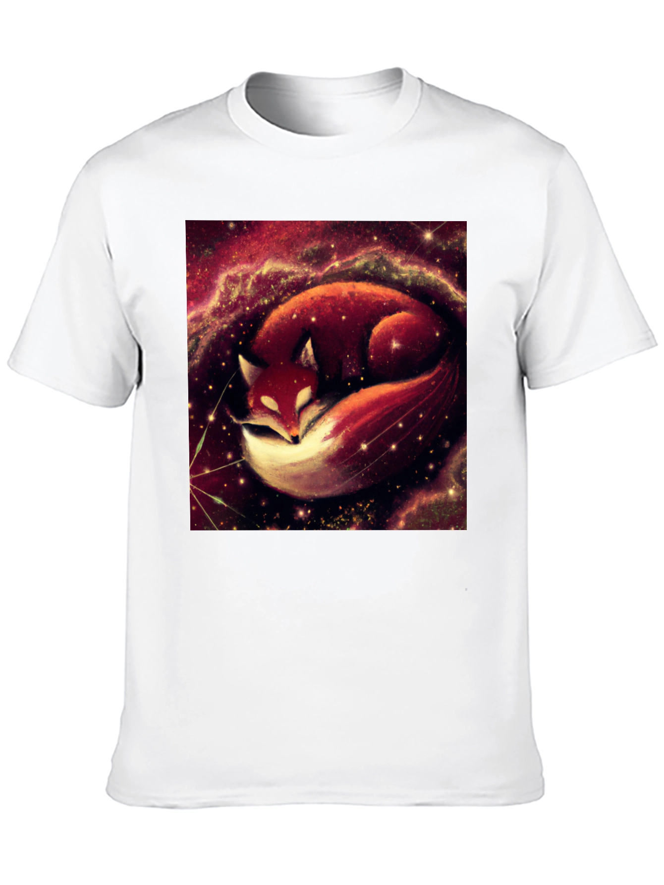Cosmic Fox Graphic Tee - Unisex Black T-Shirt
