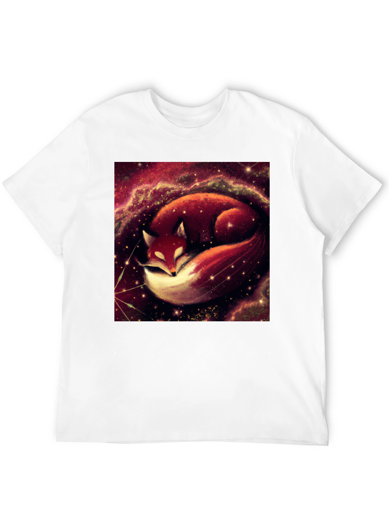 Cosmic Fox Graphic Tee - Unisex Black T-Shirt