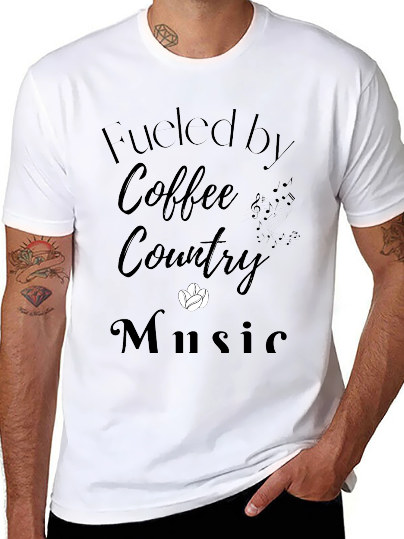 Fueled by Coffee Country Music T-Shirt