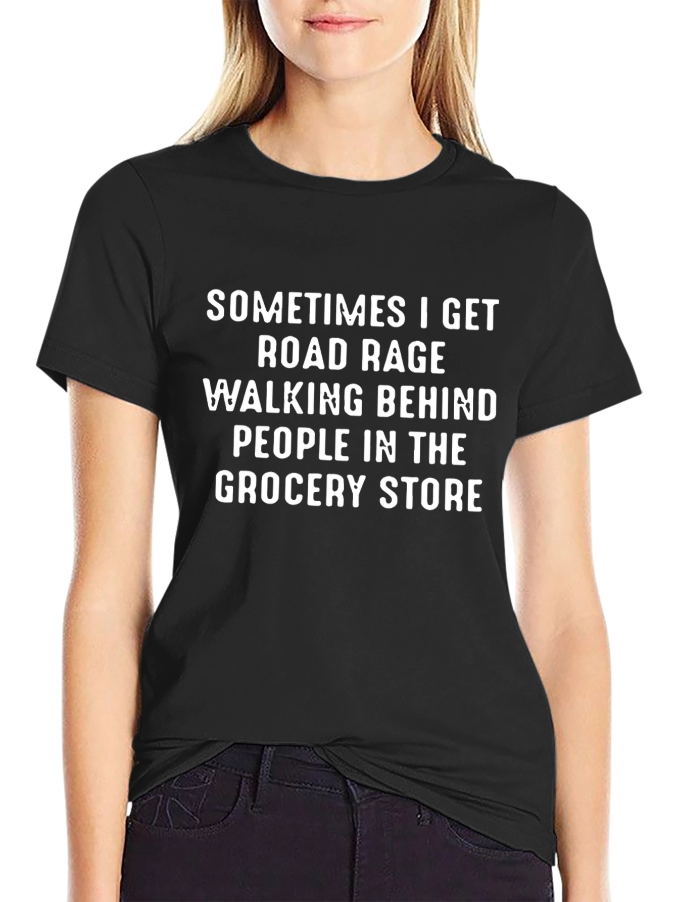 Road Rage Grocery Store T-Shirt Funny Slogan Tee
