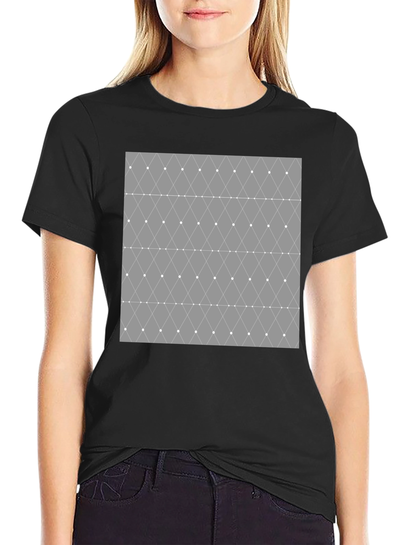 Geometric Diamond Pattern Mens T-Shirt