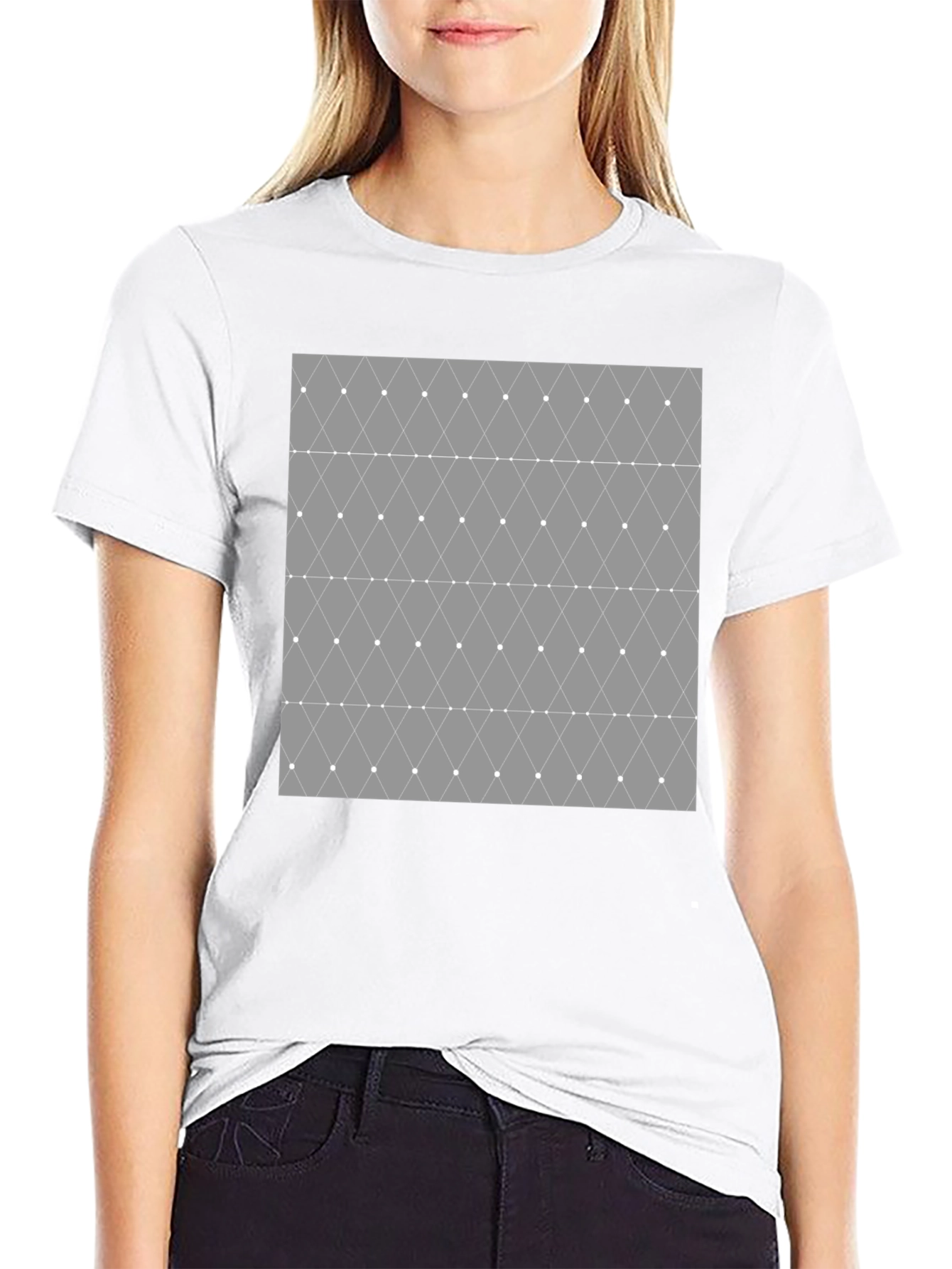 Geometric Diamond Pattern Mens T-Shirt