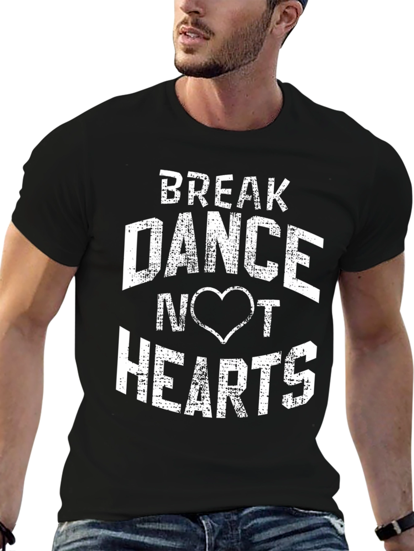 Break Dance Not Hearts Graphic T-Shirt