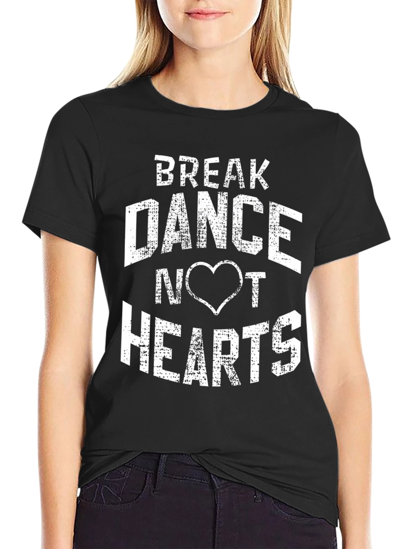 Break Dance Not Hearts Graphic T-Shirt