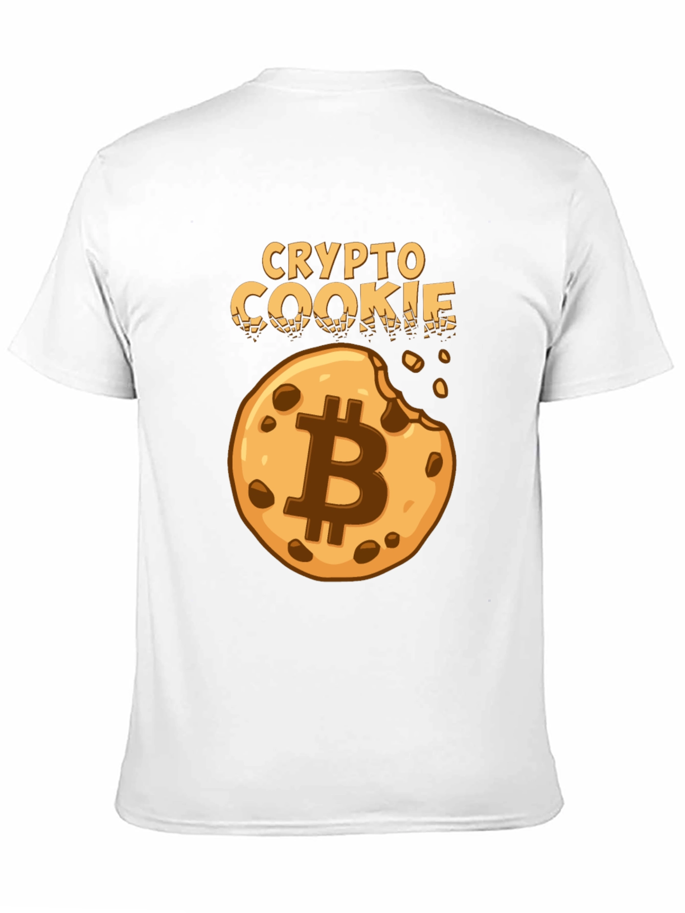 Crypto Cookie Black T-Shirt Bitcoin Design