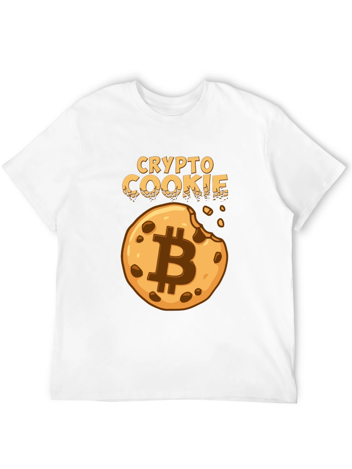 Crypto Cookie Black T-Shirt Bitcoin Design