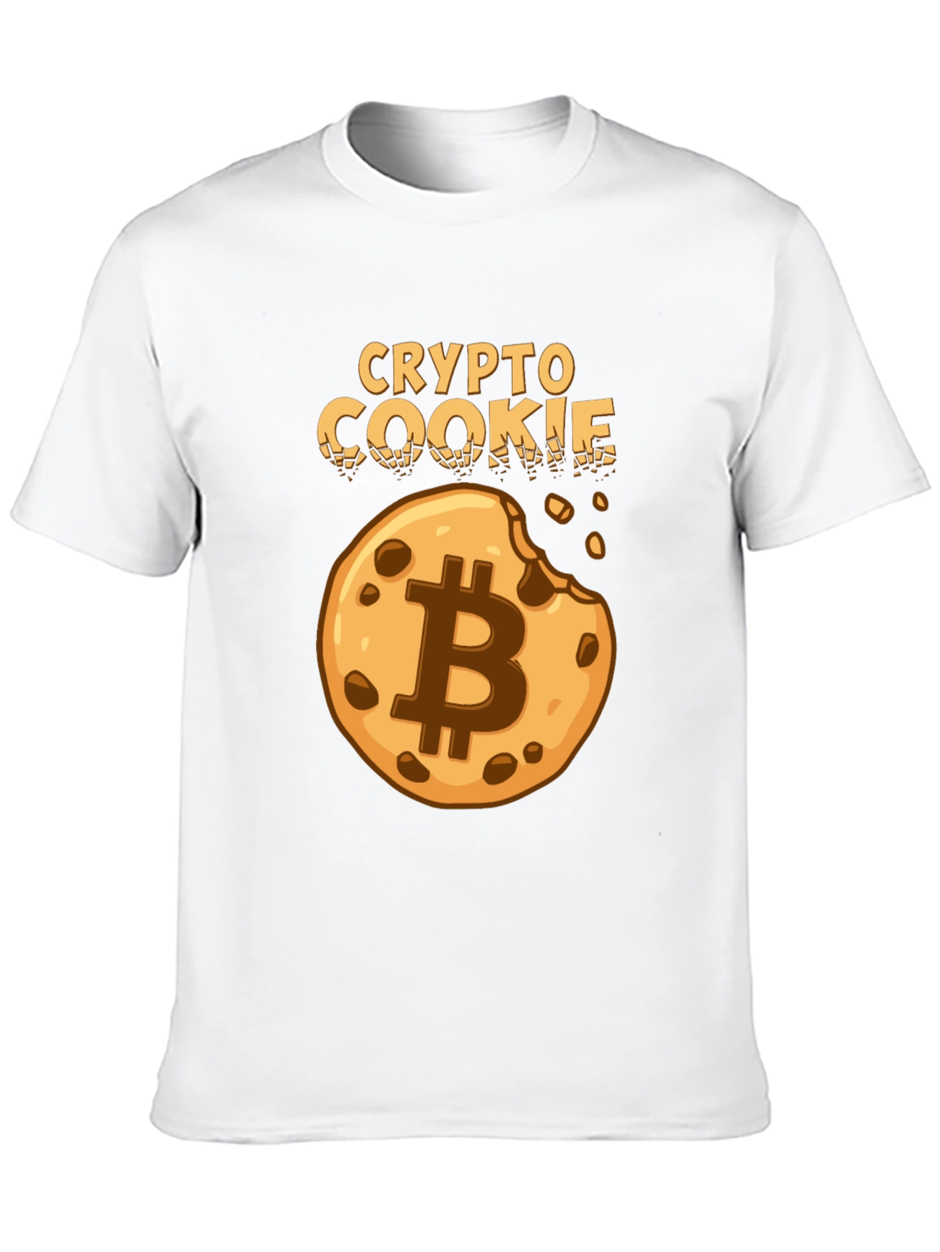 Crypto Cookie Black T-Shirt Bitcoin Design