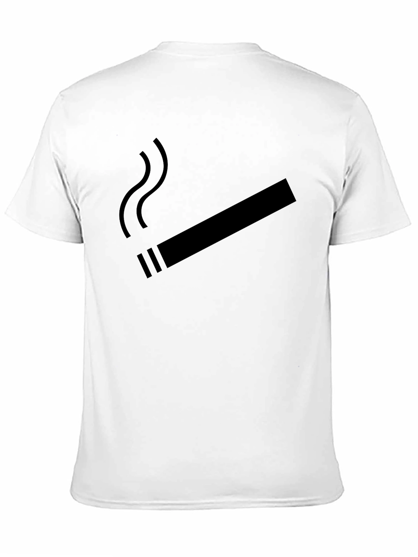 Smoking Cigarette Graphic Tee - Casual Black T-Shirt